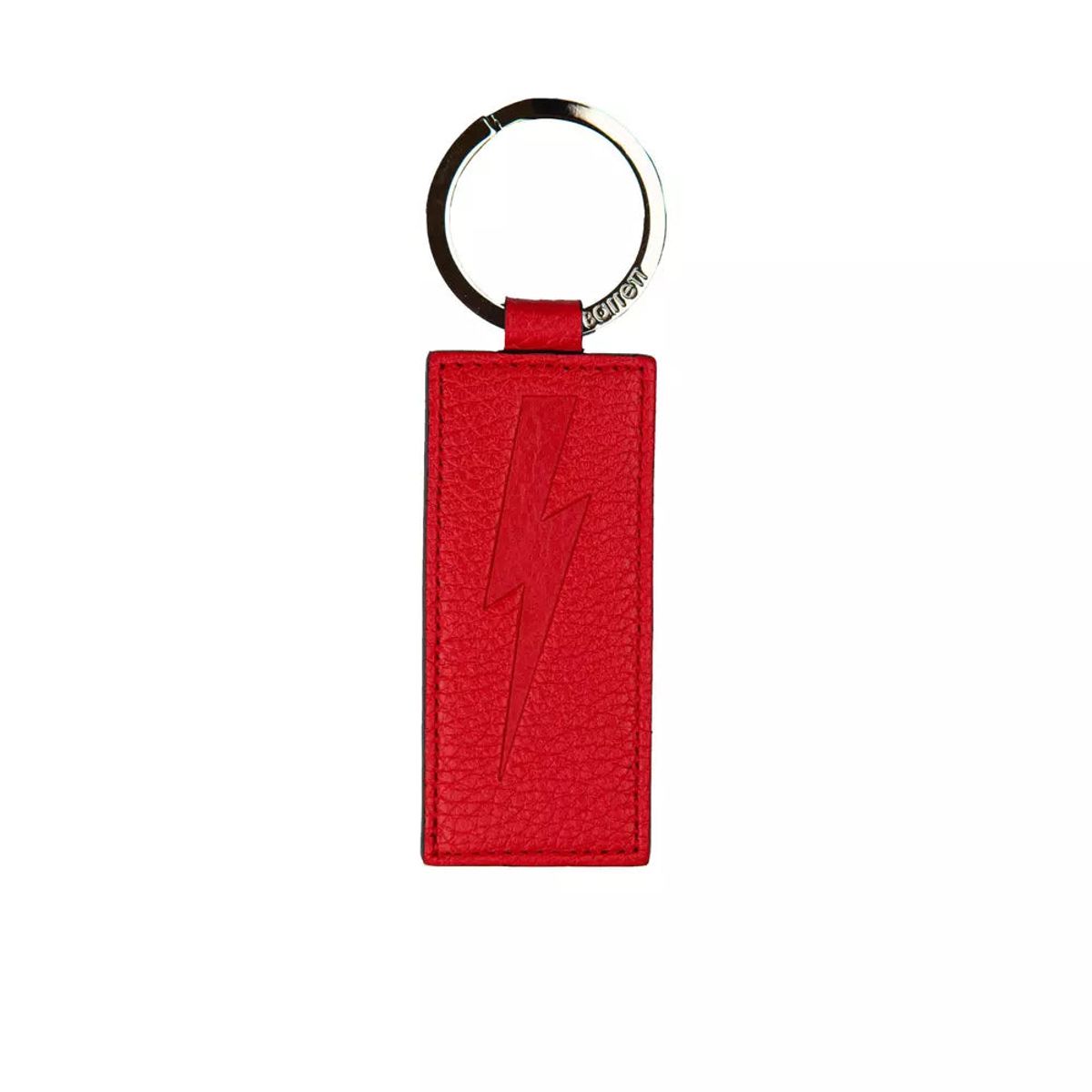 Neil Barrett Chic Red Leather Keychain for Herre