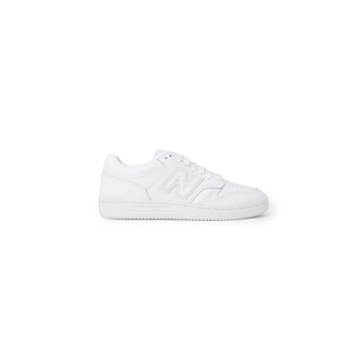 New Balance White Synthetic Leather Sneakers