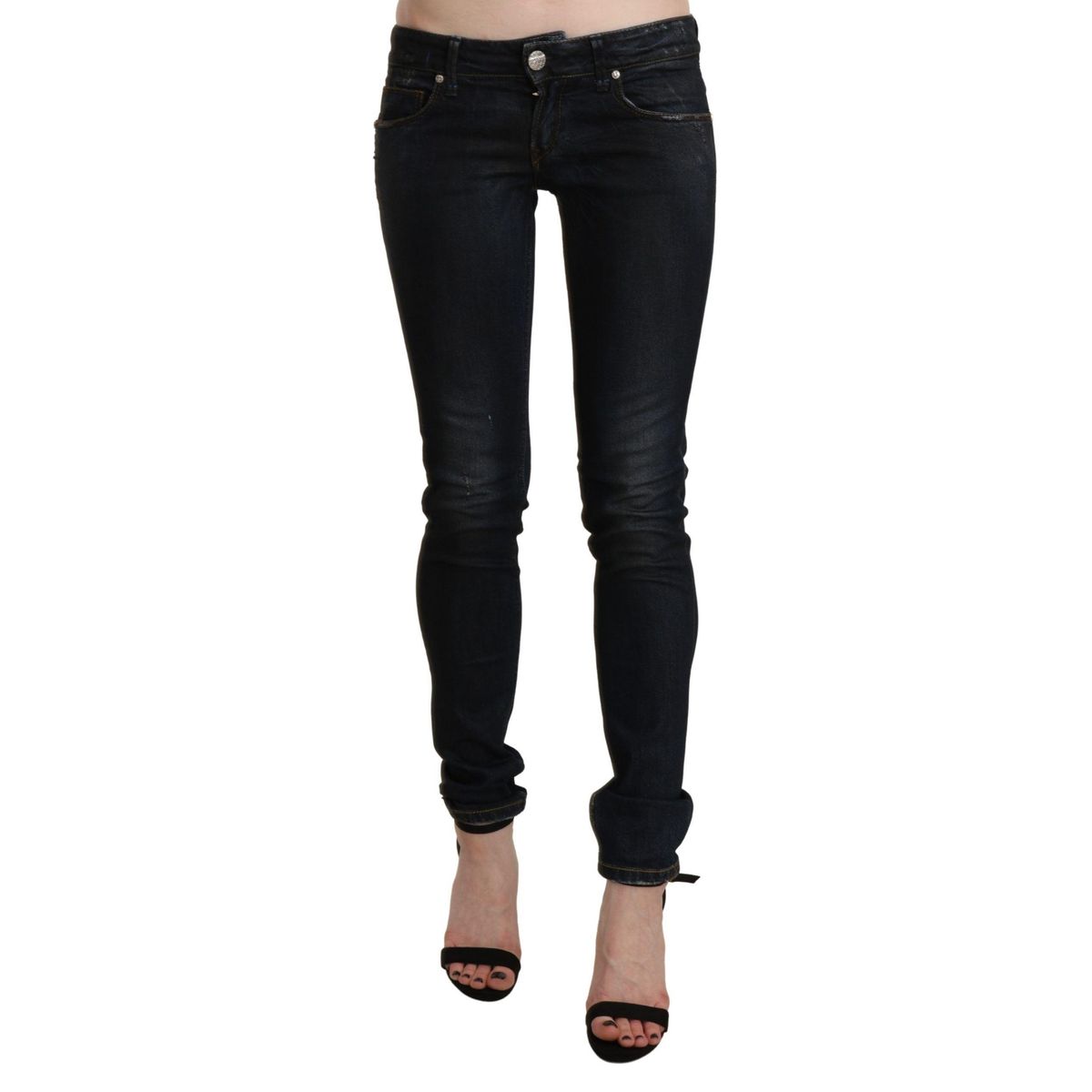 Acht Chic Low Waist Skinny Black Jeans