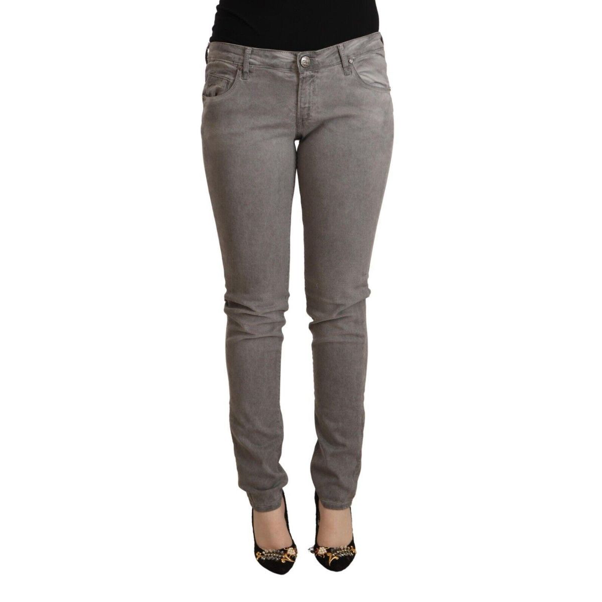 Acht Chic Low Waist Skinny Cotton Blend Jeans