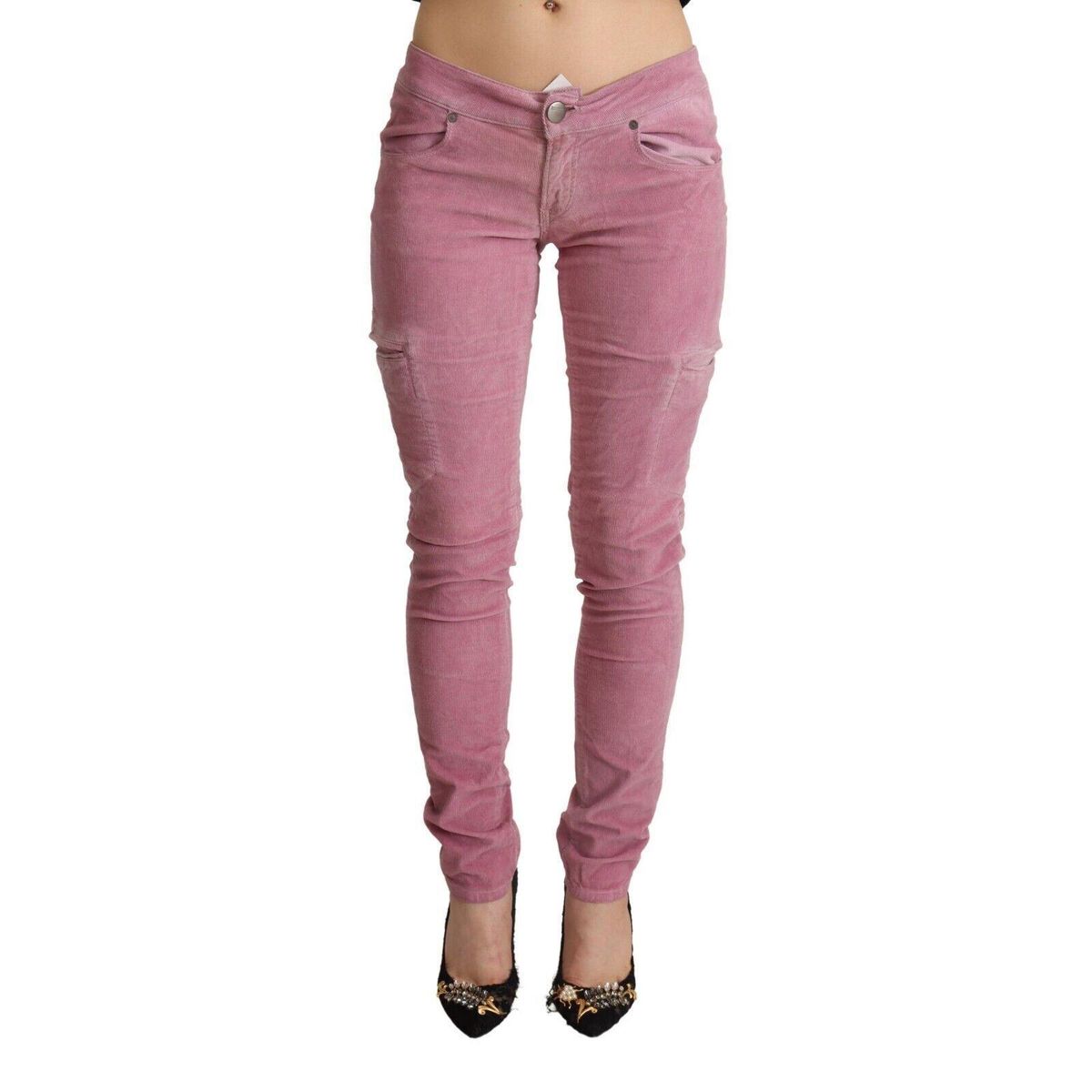 Acht Chic Pink Low Waist Skinny Jeans