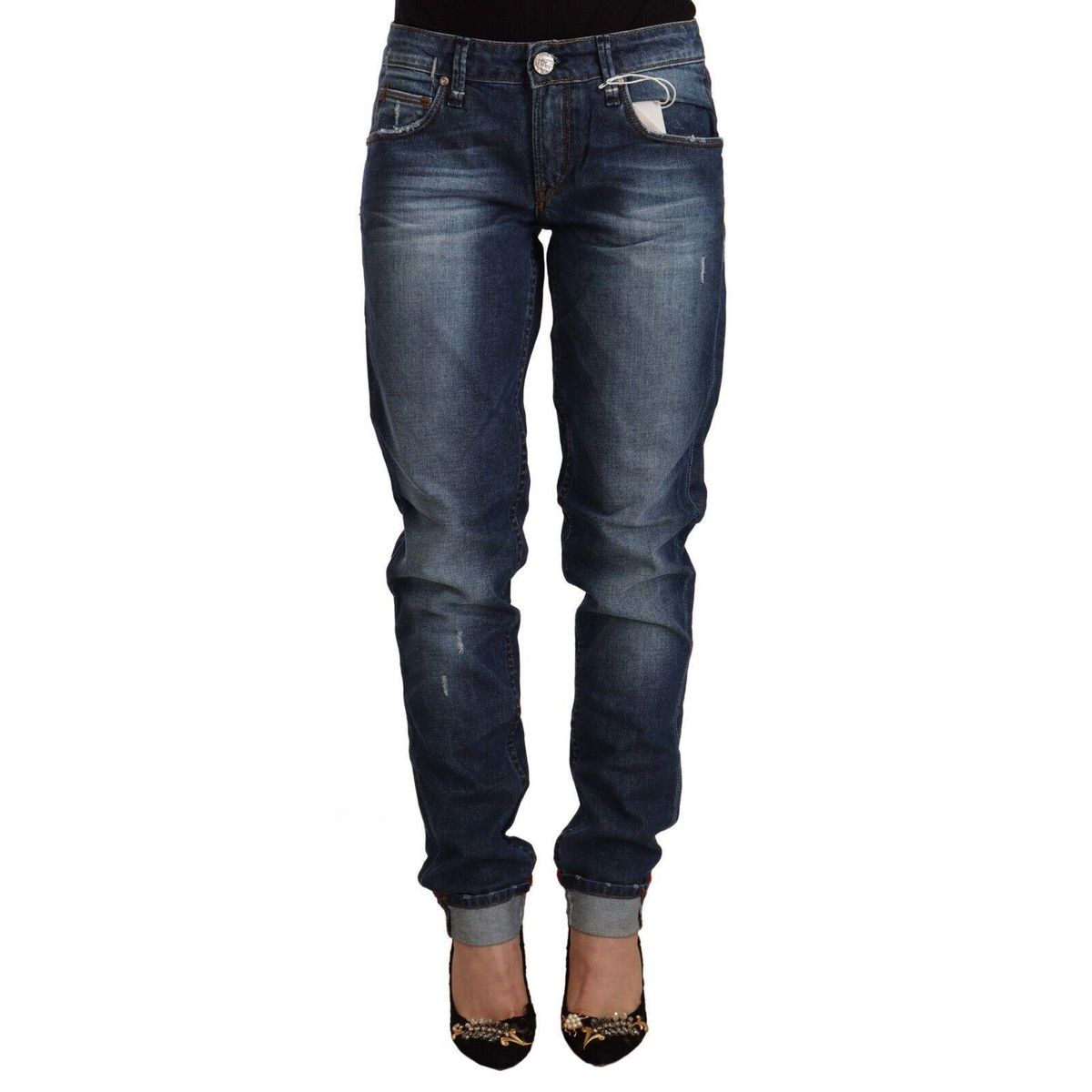 Acht Chic Skinny Fit Cotton Blend Denim