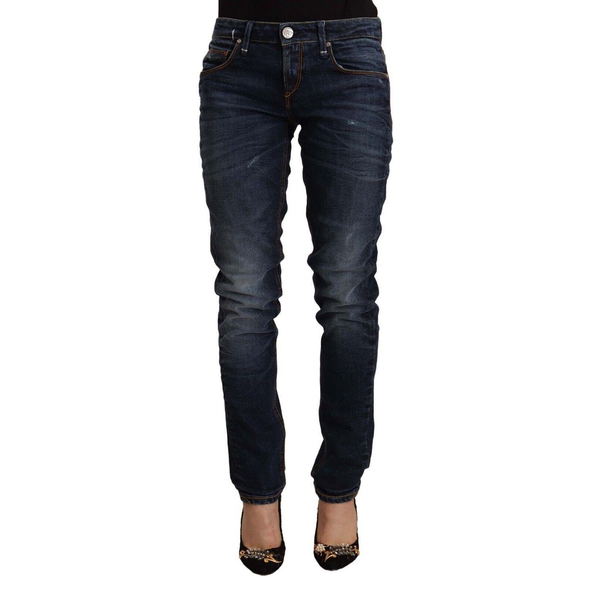 Acht Chic Slim Fit Blue Washed Denim