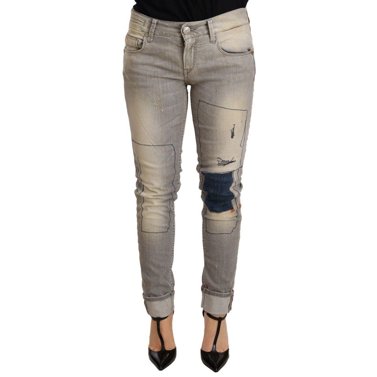 Acht Chic Slim Fit Gray Wash Denim Jeans