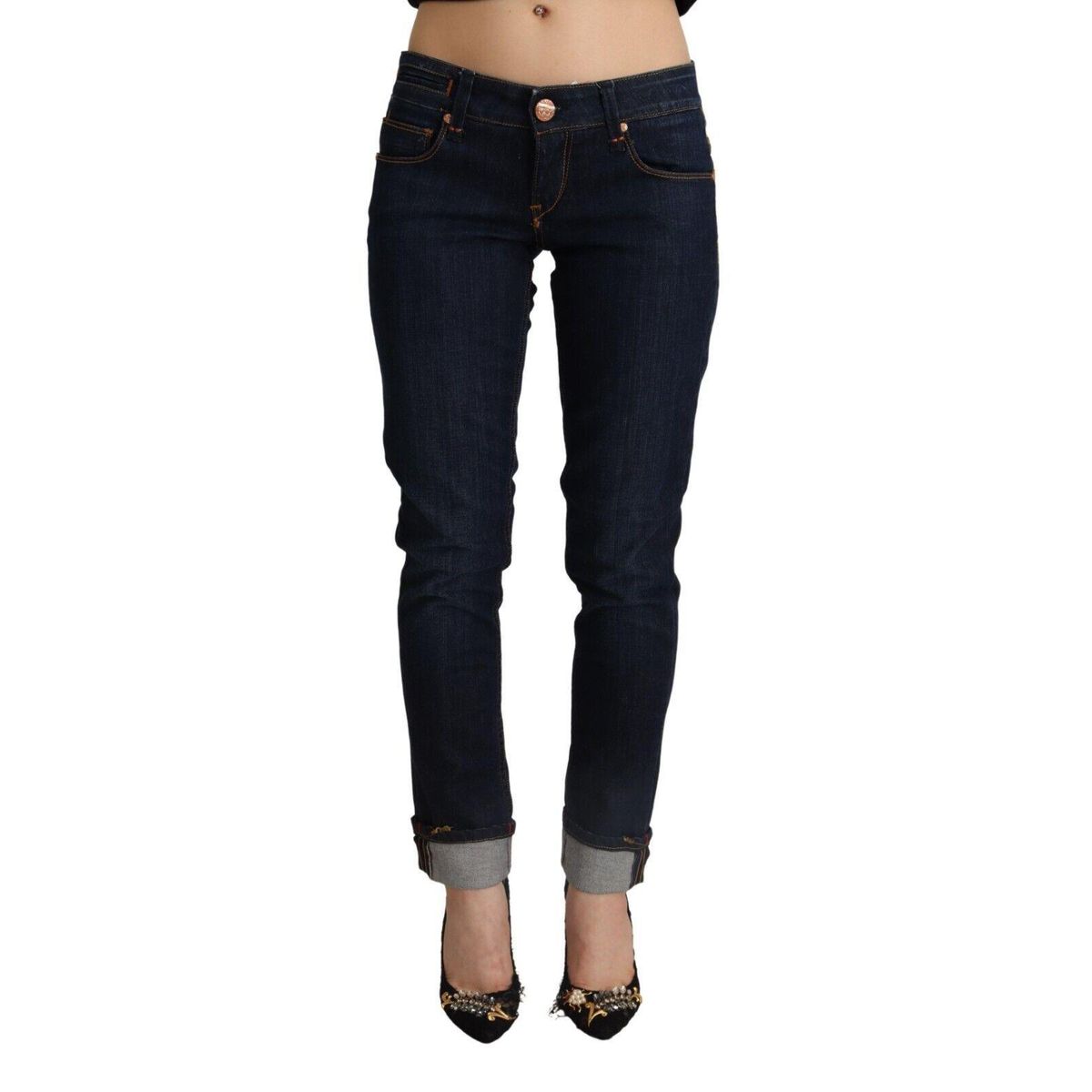 Acht Slim Fit Dark Blue Denim Elegance