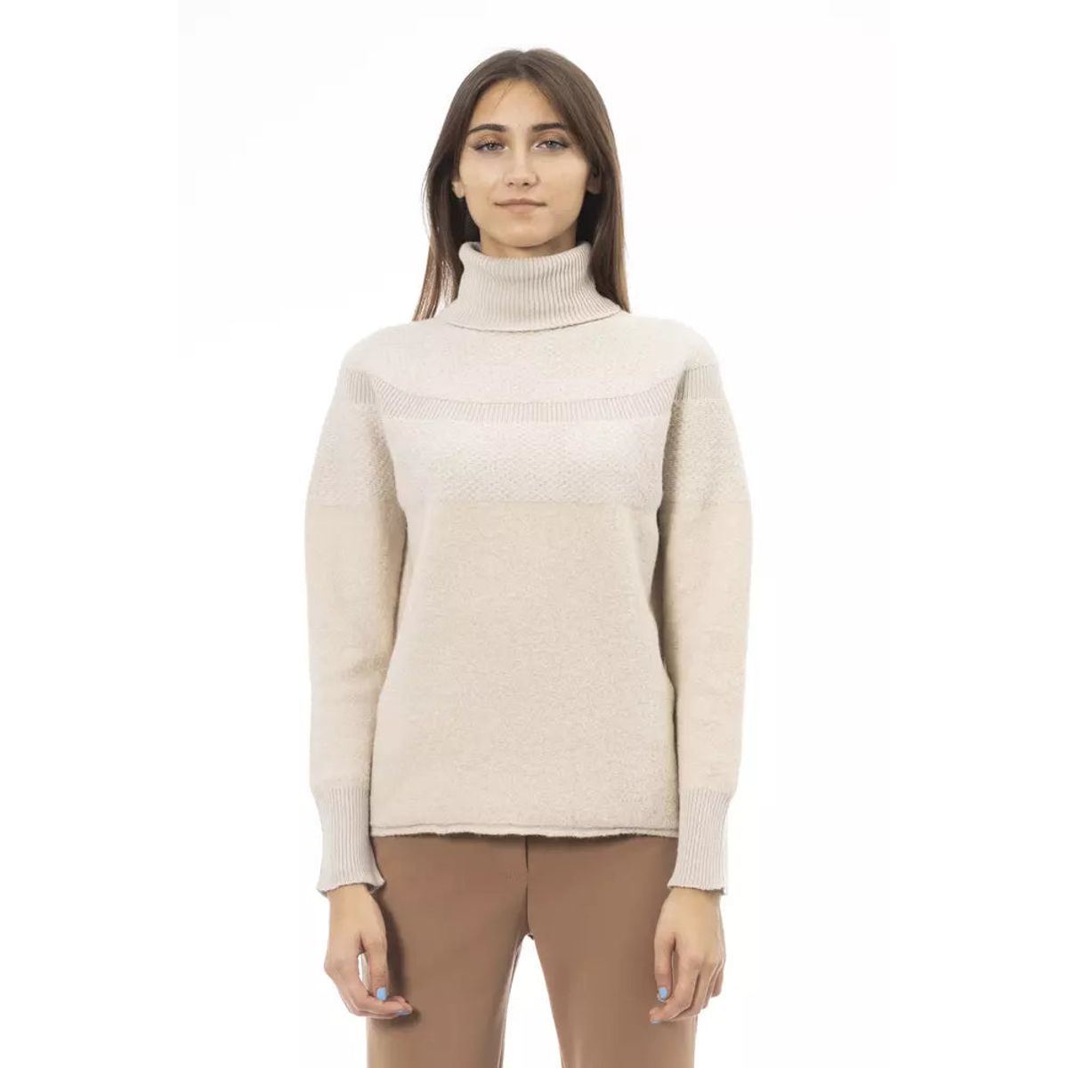 Alpha Studio Beige Uld Sweater