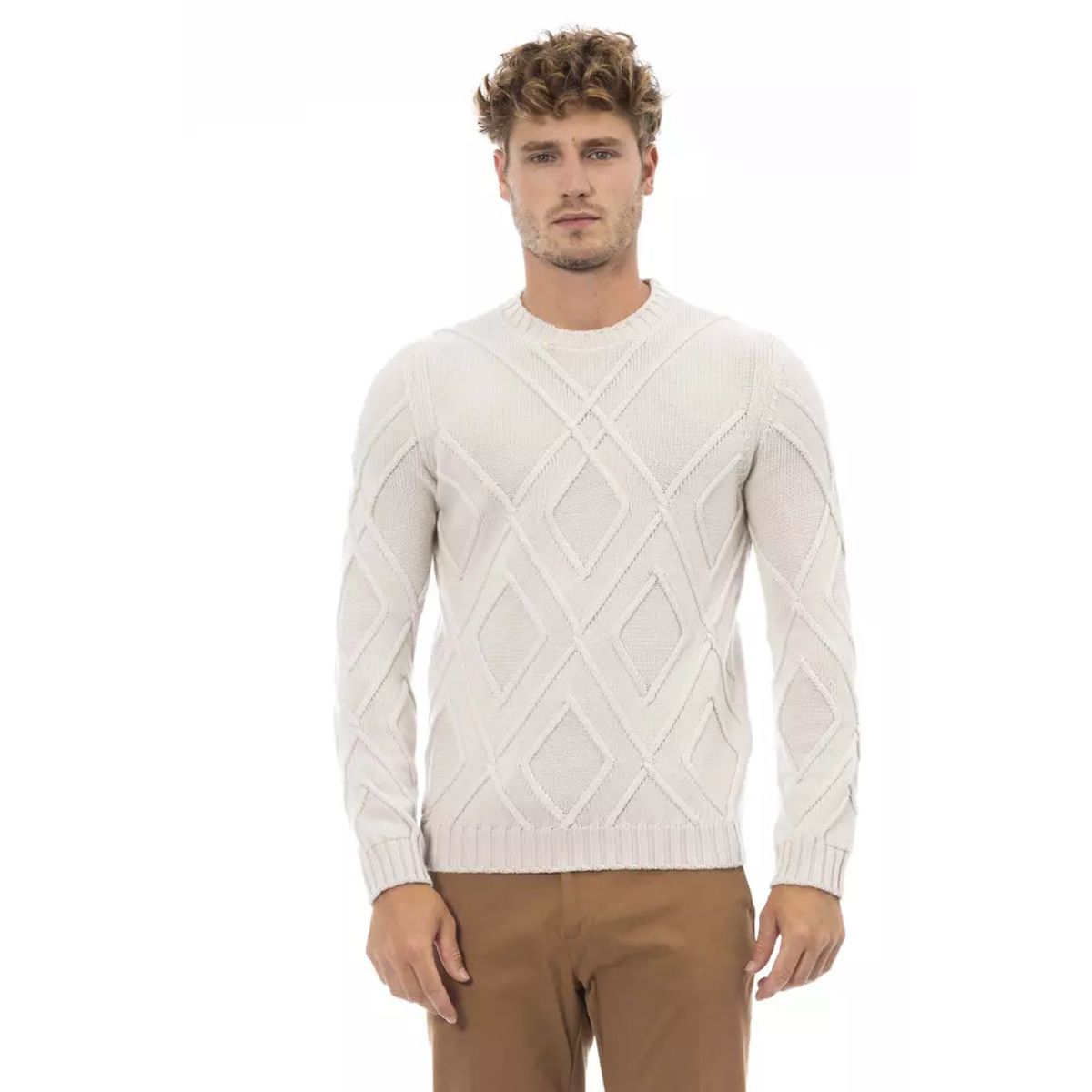 Alpha Studio Hvid Uld Sweater