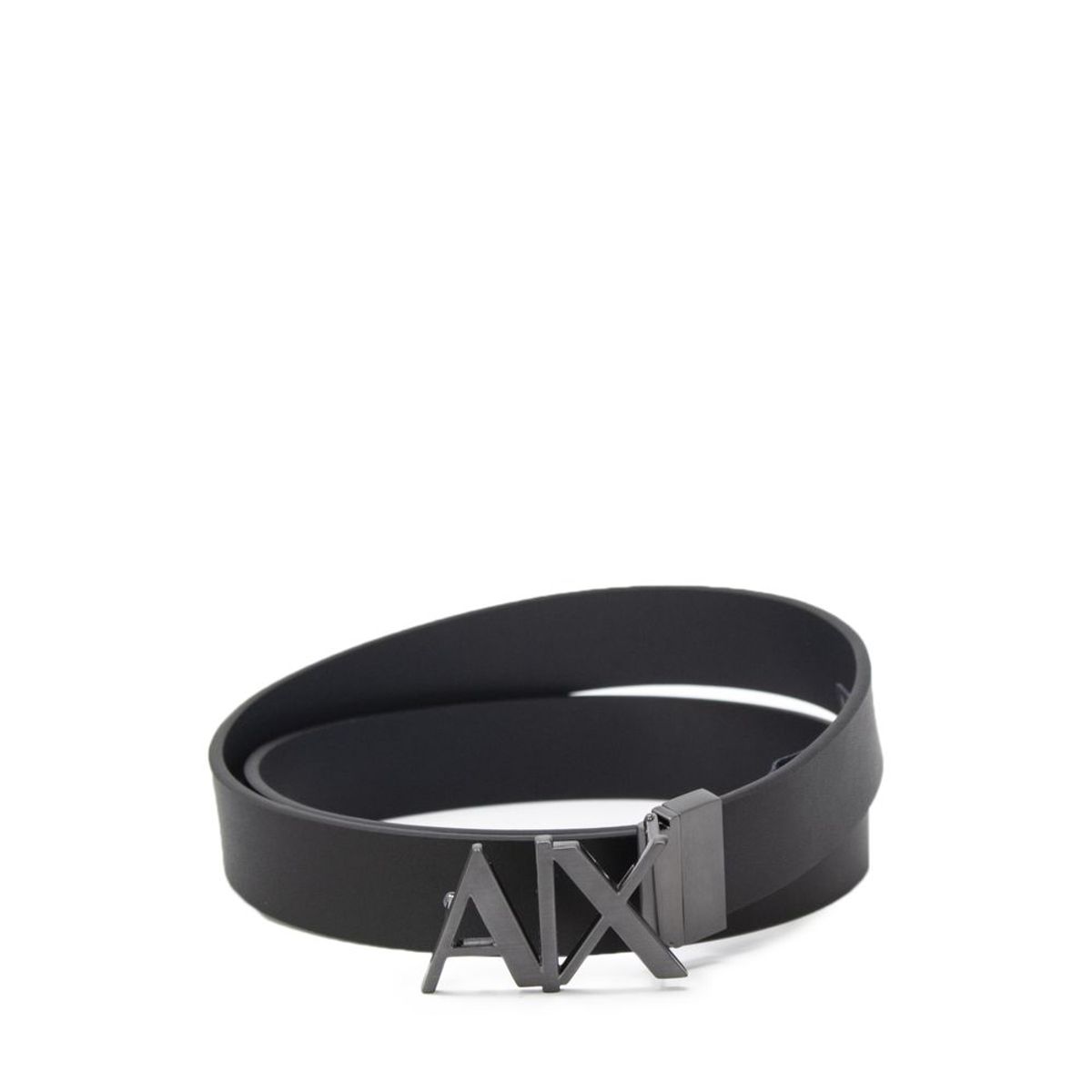 Armani Exchange Black Leather Belt