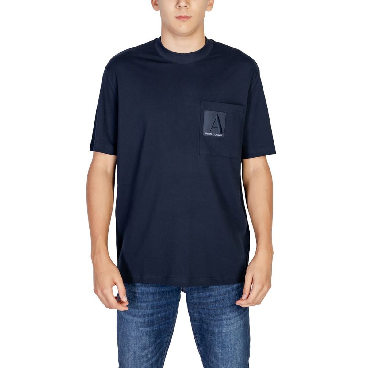 Armani Exchange Blue Cotton T-Shirt