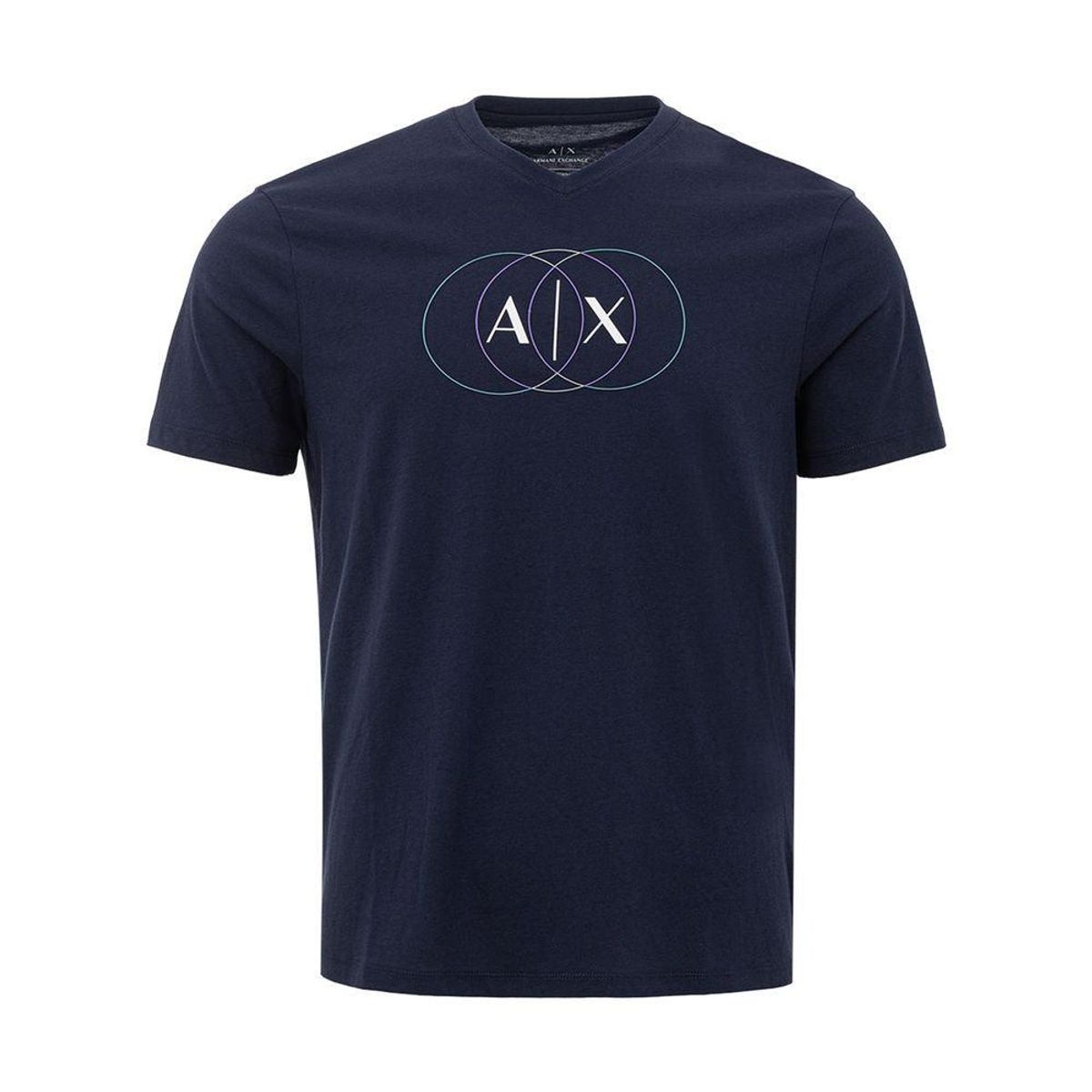 Armani Exchange Sleek Blue Cotton Tee for Herre