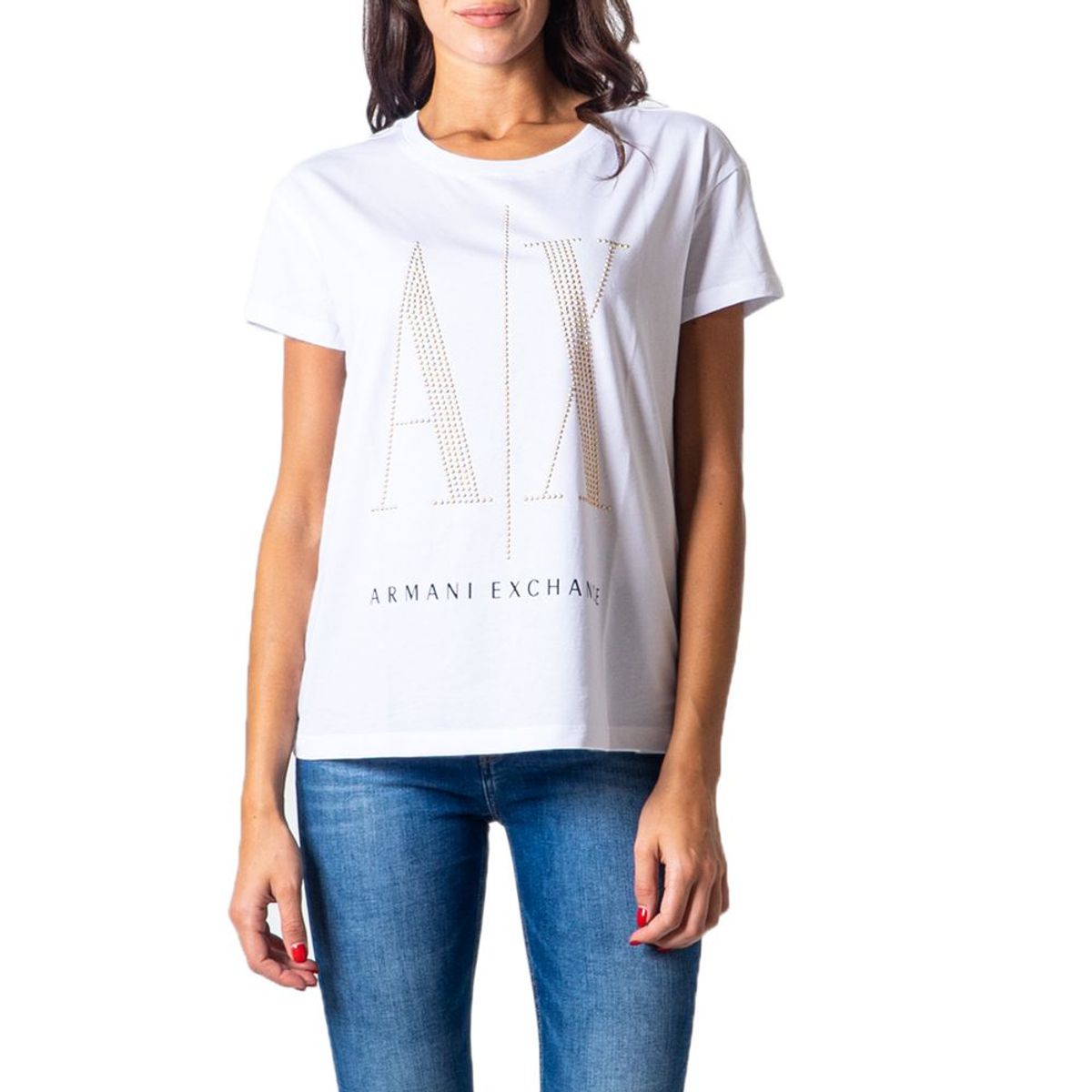 Armani Exchange White Cotton Tops & T-Shirt