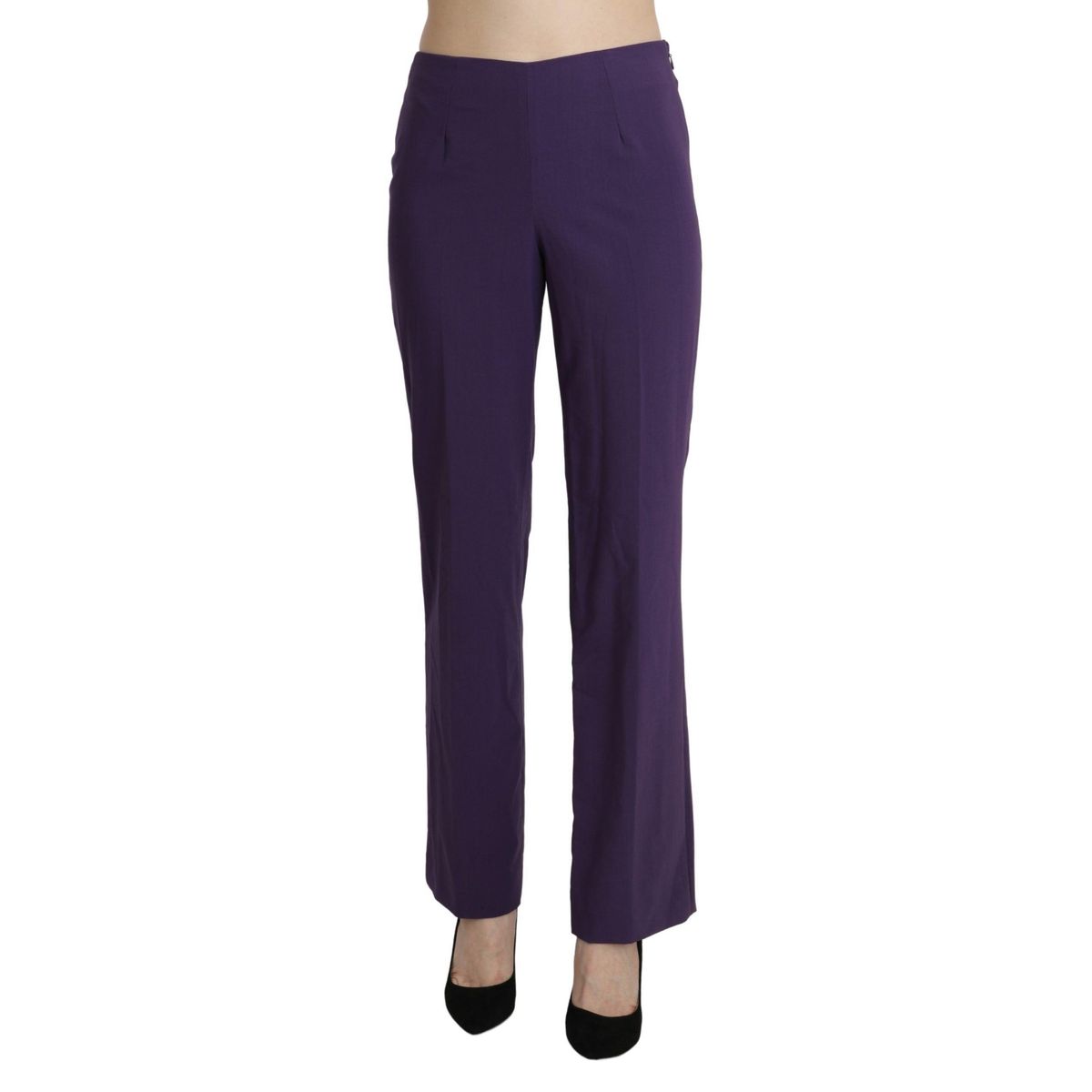 BENCIVENGA Elegant High Waist Violet Straight Pants