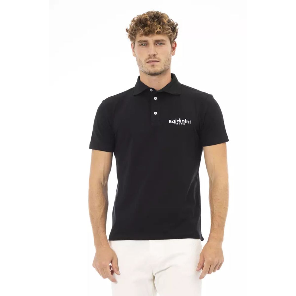 Baldinini Trend Baldinini Sort Bomuld Polo Shirt