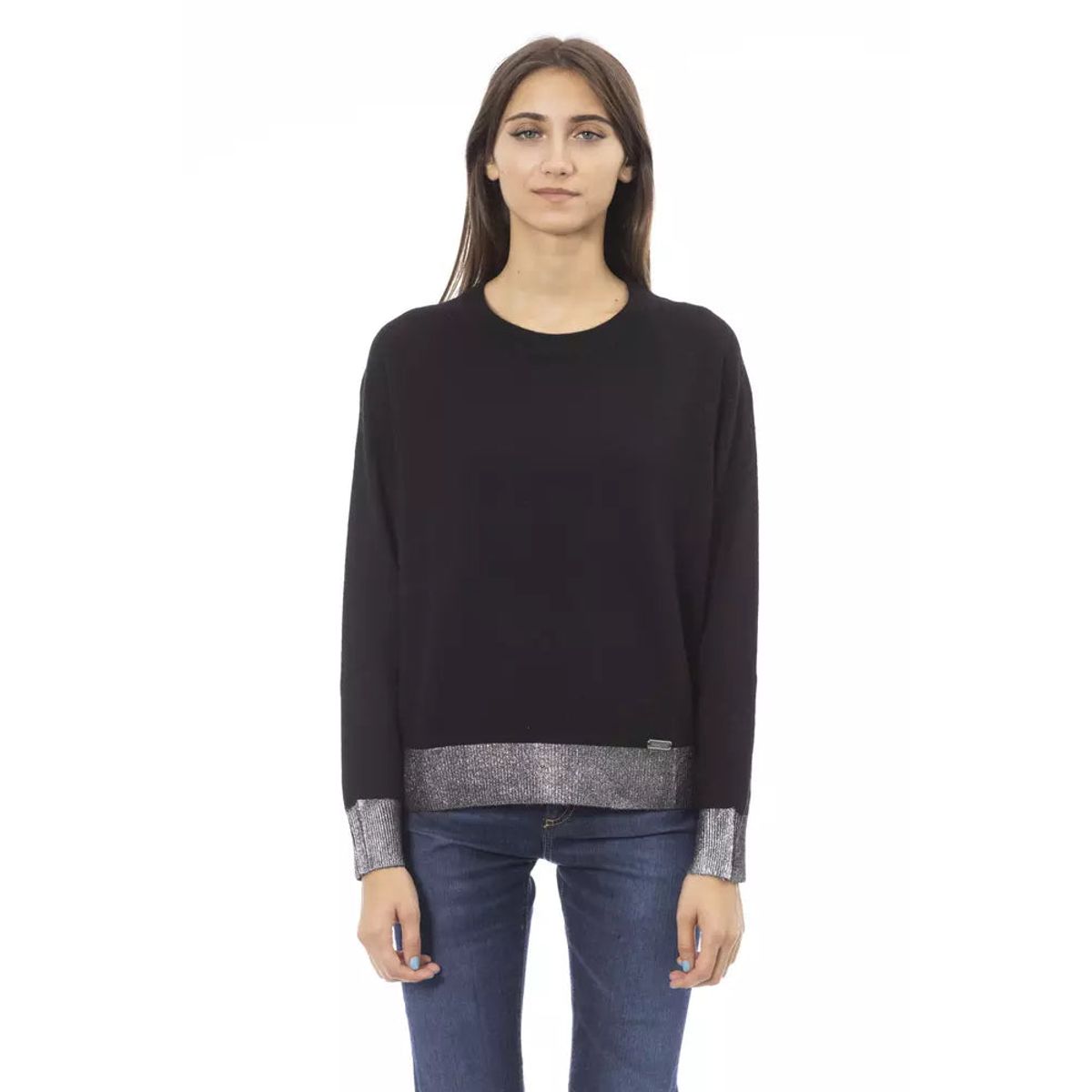 Baldinini Trend Baldinini Sort Uld Sweater