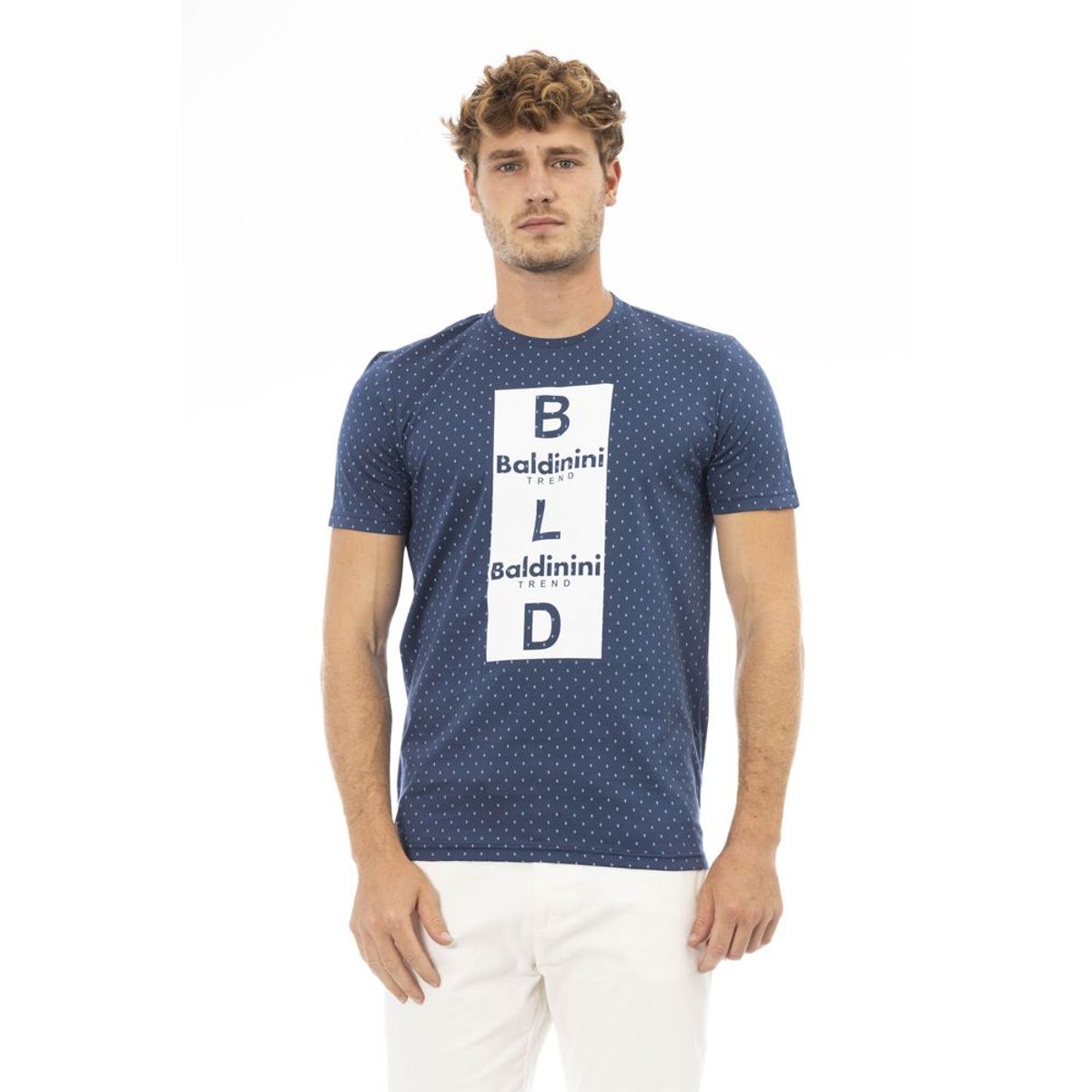 Baldinini Trend Blå Bomuld T-Shirt