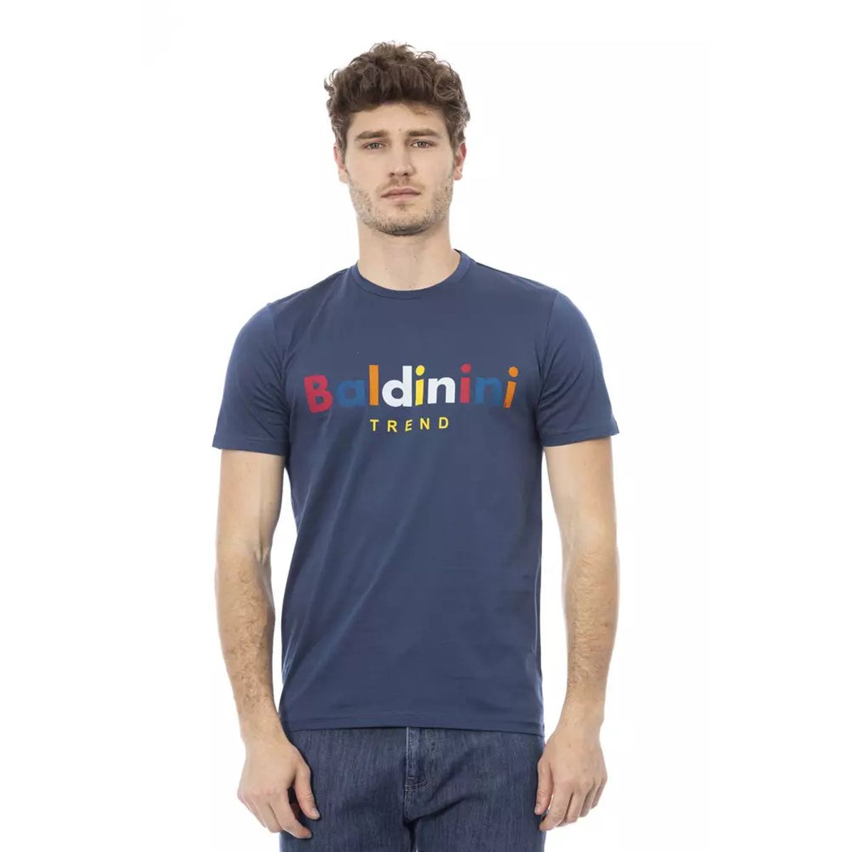 Baldinini Trend Blå Bomuld T-Shirt