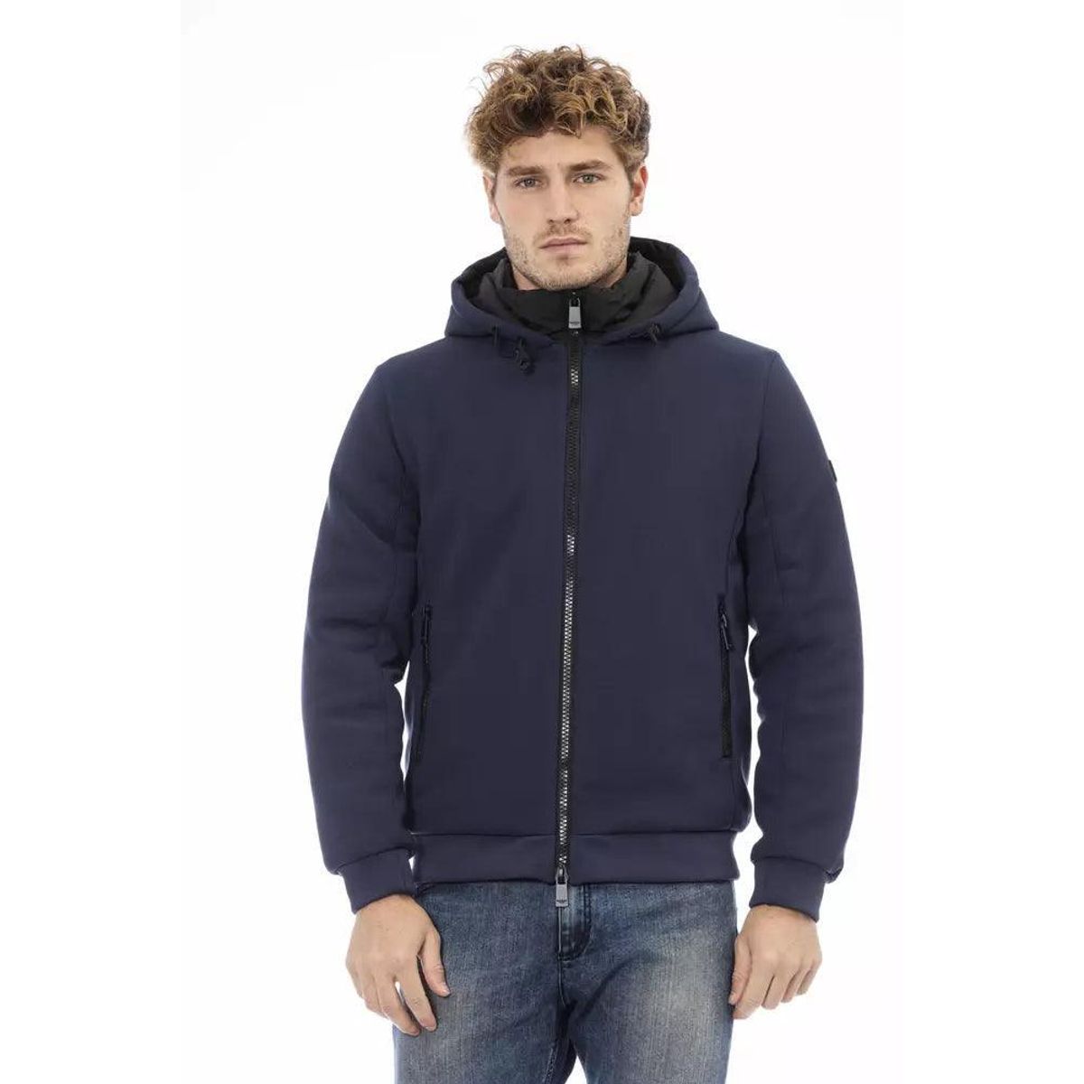 Baldinini Trend Blue Polyester Men Jacket