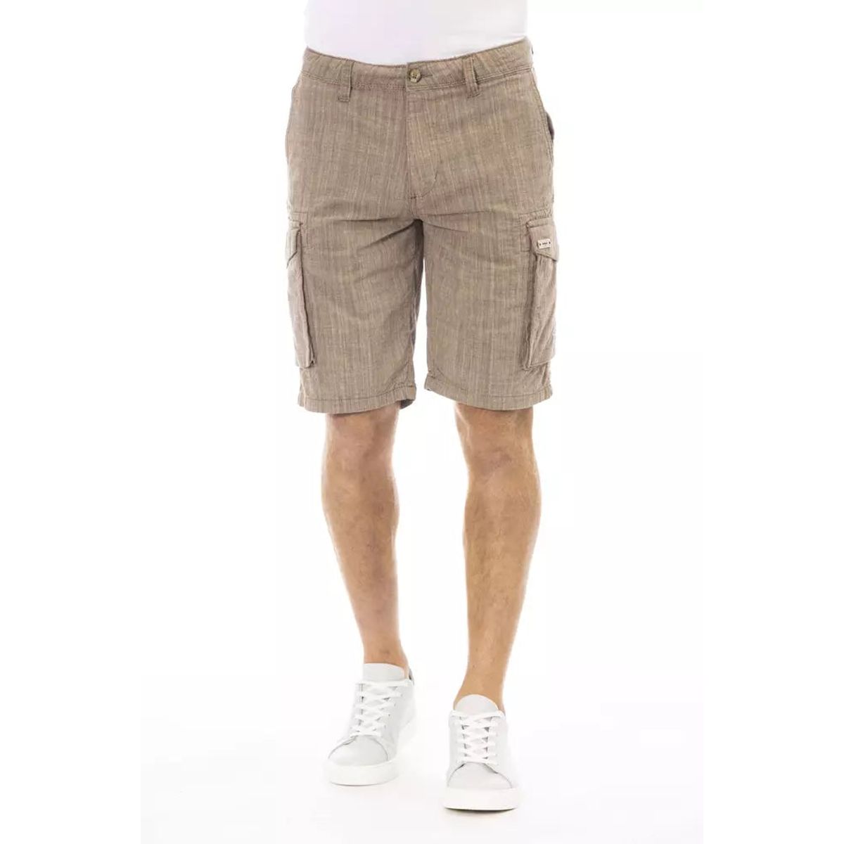 Baldinini Trend Chic Non-Uniform Brown Cargo Shorts