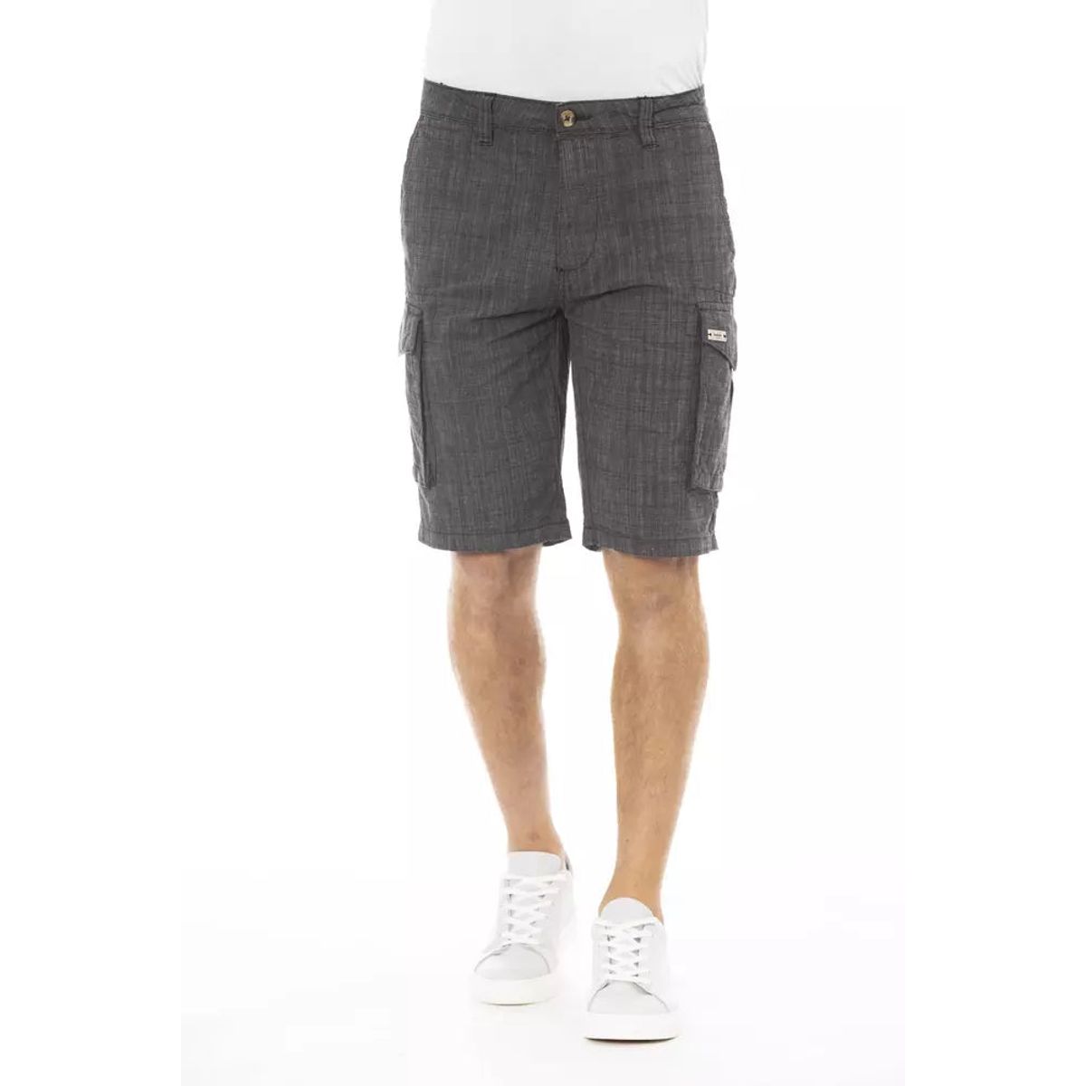 Baldinini Trend Chic Black Cotton Cargo Shorts