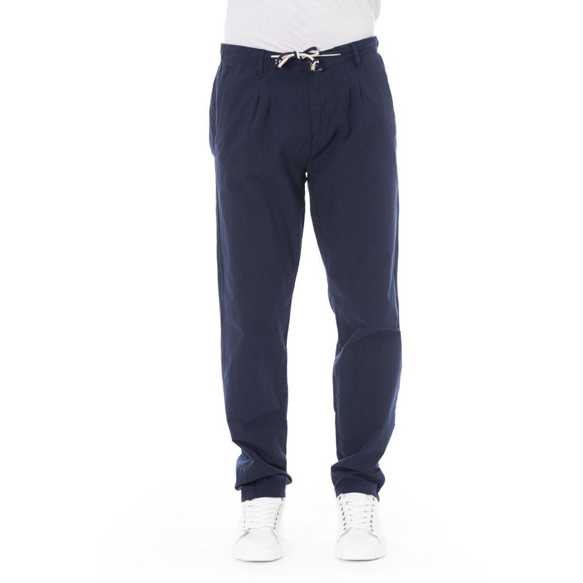 Baldinini Trend Elegant Blue Cotton Chino Trousers