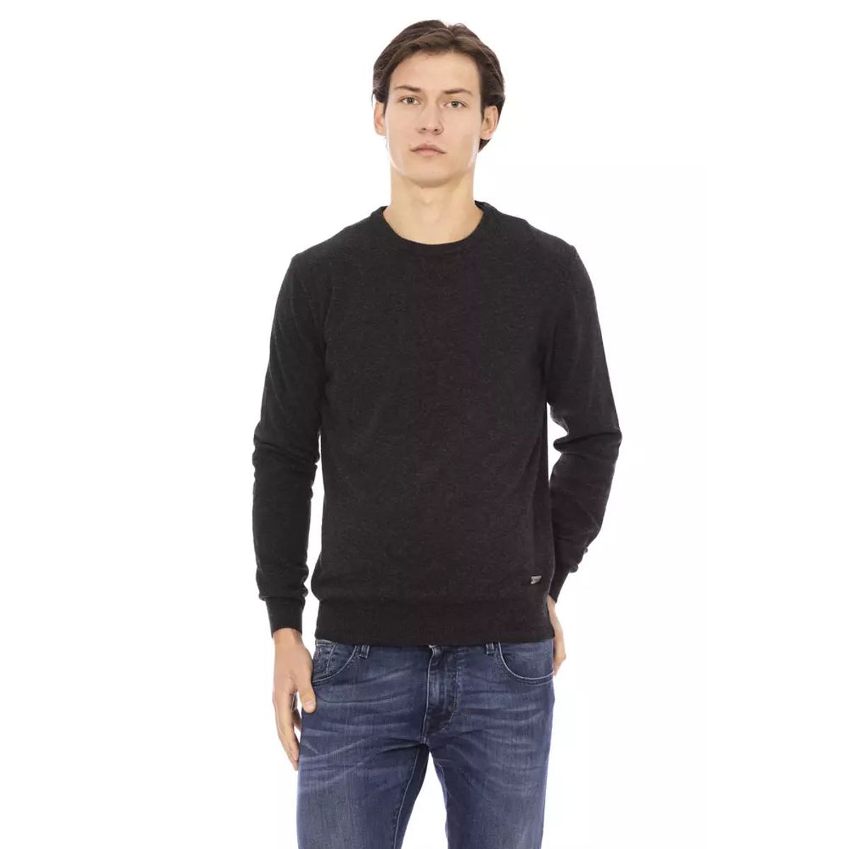 Baldinini Trend Elegant Crewneck Monogram Sweater