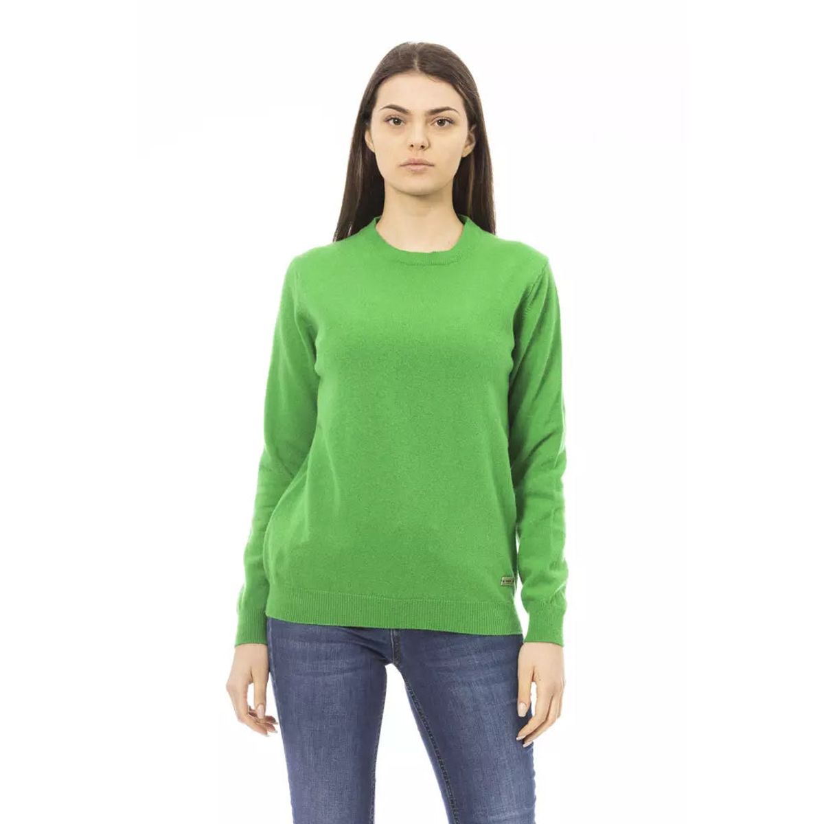 Baldinini Trend Emerald Elegance Wool-Cashmere Sweater