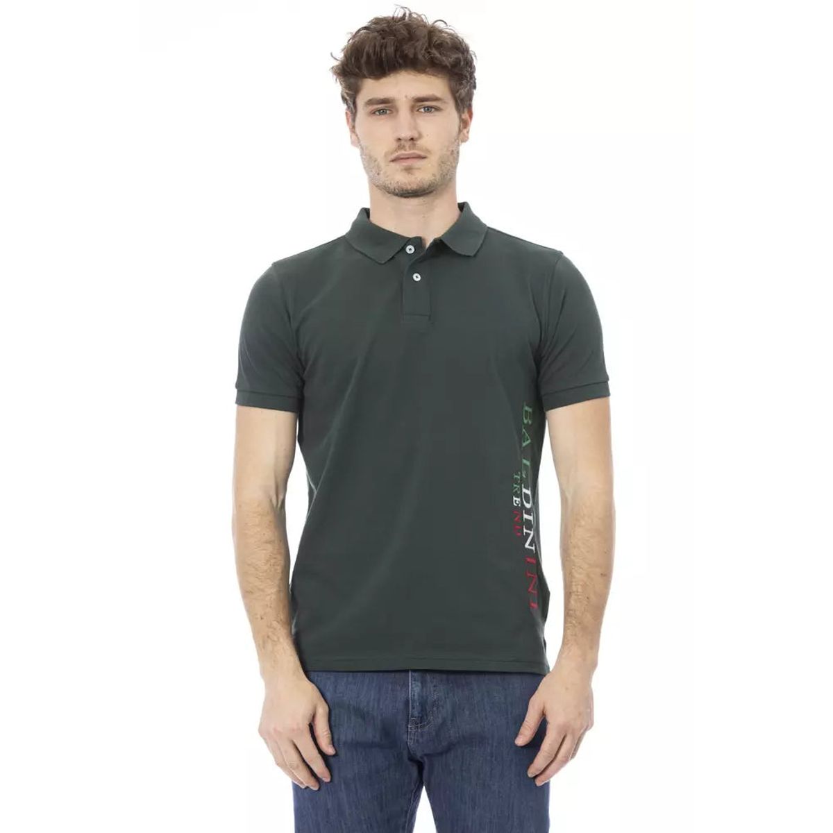 Baldinini Trend Grøn Bomuld Polo Shirt