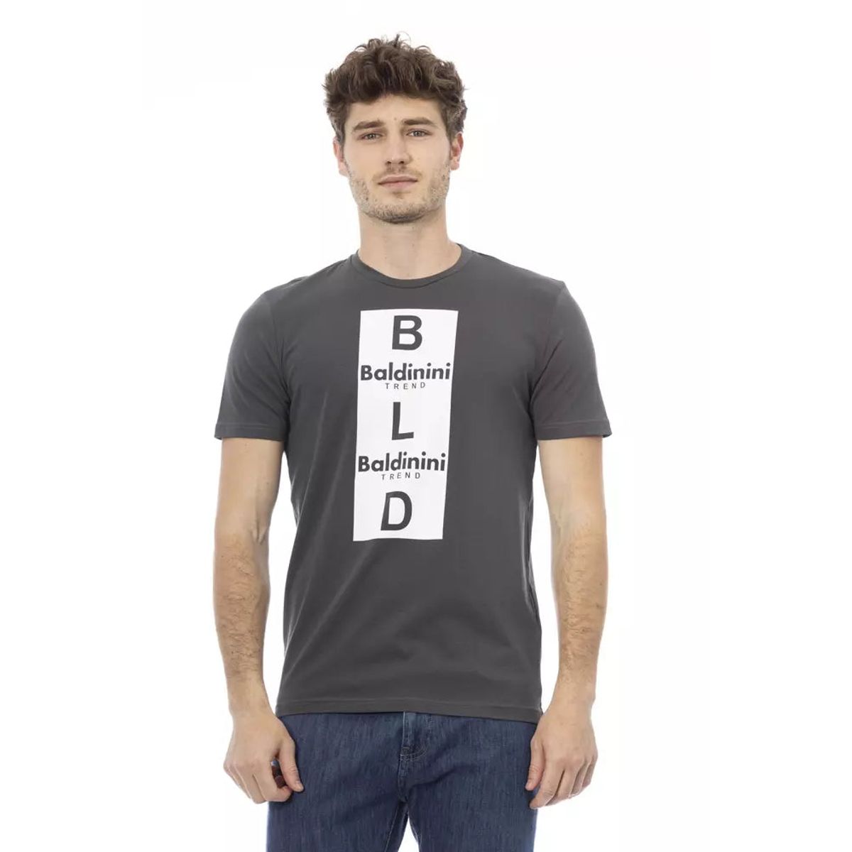 Baldinini Trend Grå Bomuld T-Shirt