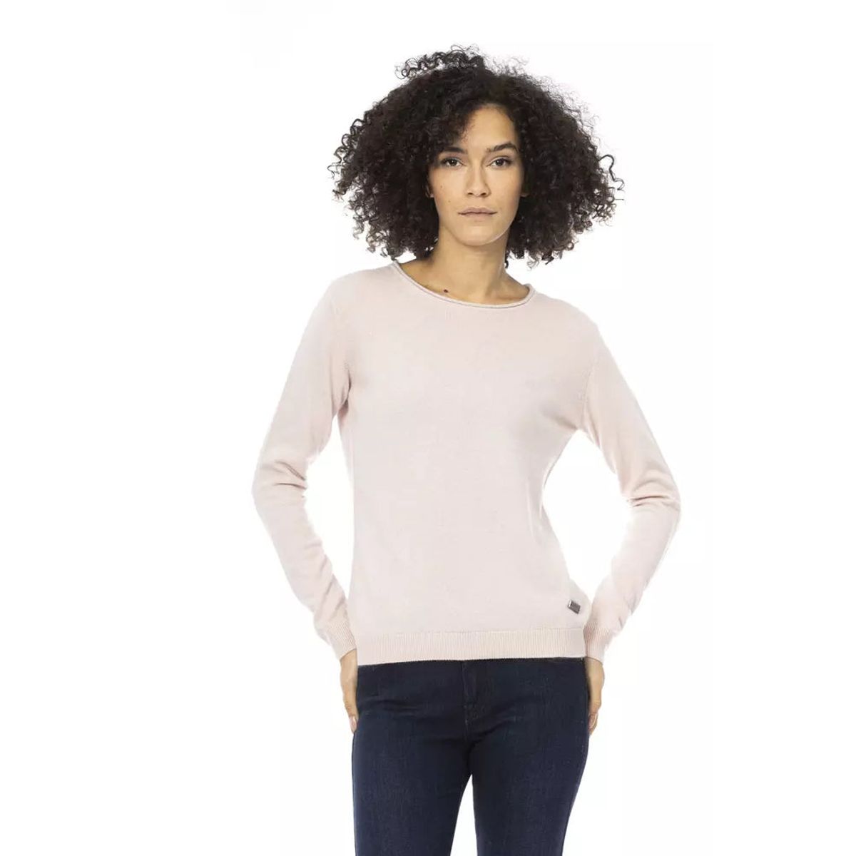 Baldinini Trend Pink Wool Dame Sweater