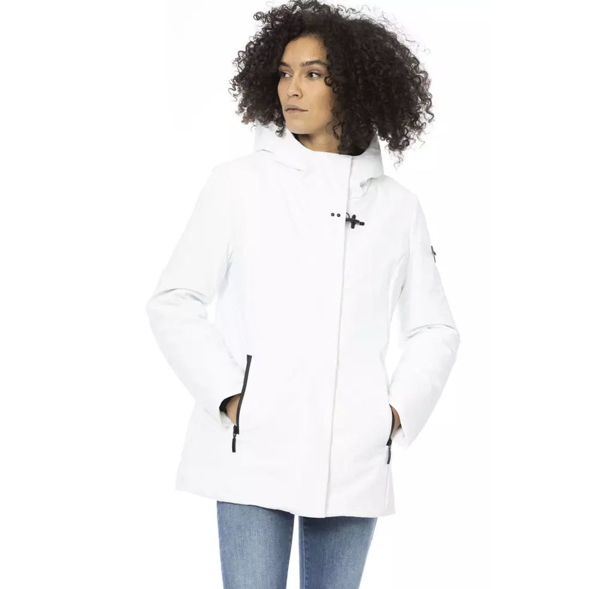 Baldinini Trend White Polyester Dame Jacket