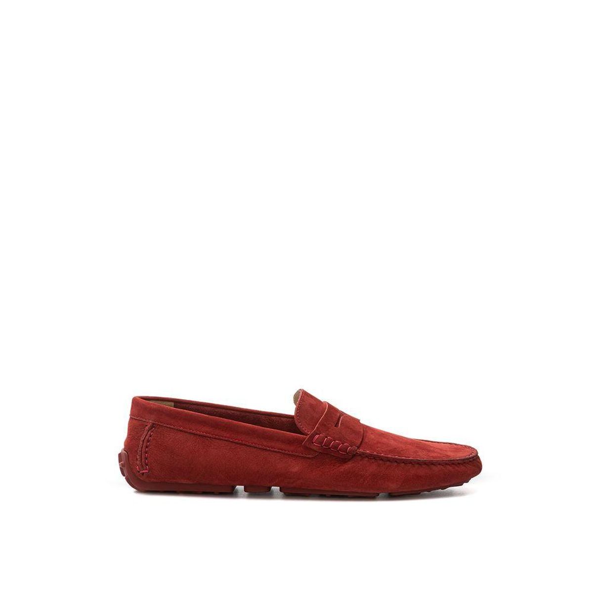 Bally Elegant Bordeaux Leather Loafers for Herre