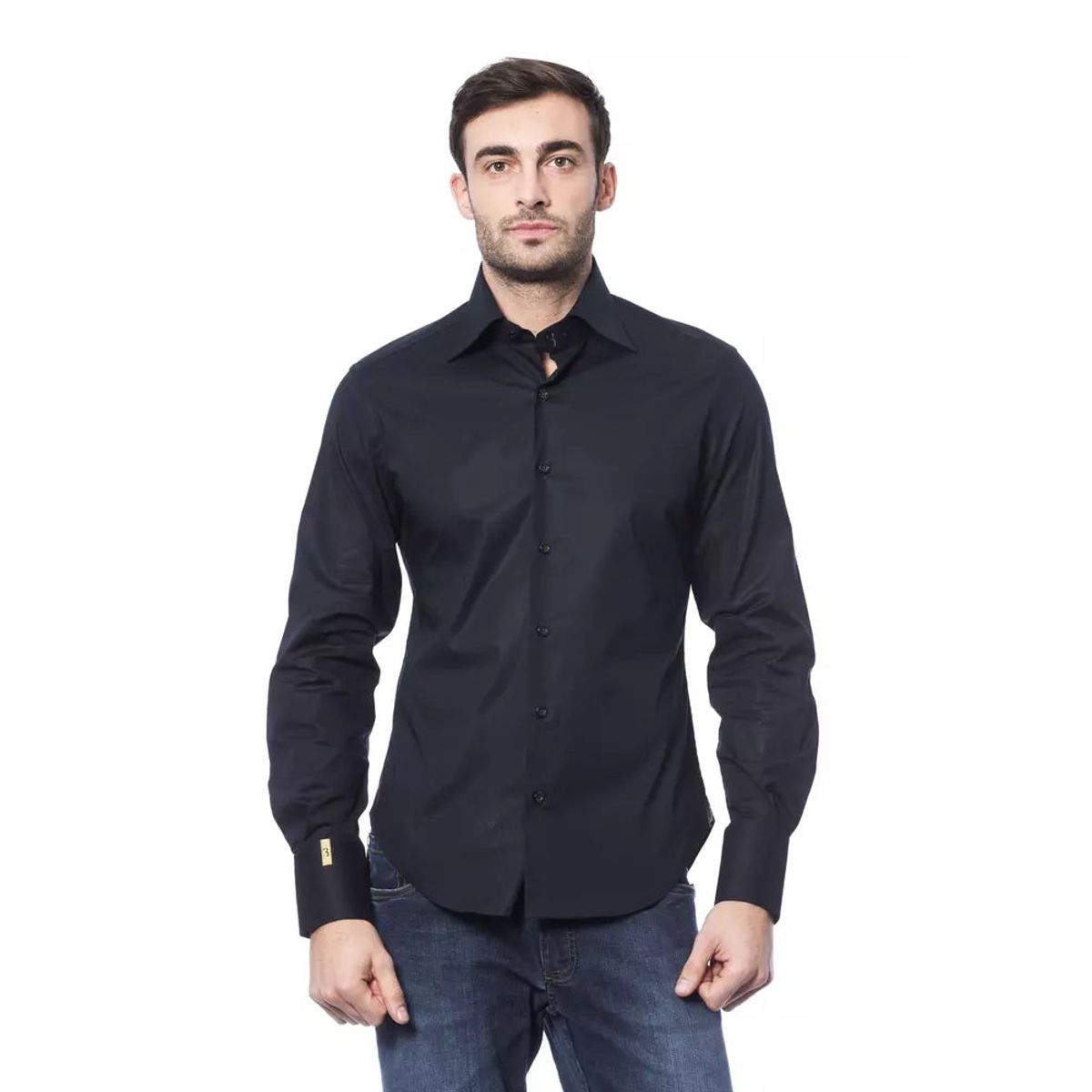 Billionaire Italian Couture Blue Cotton Herre Shirt