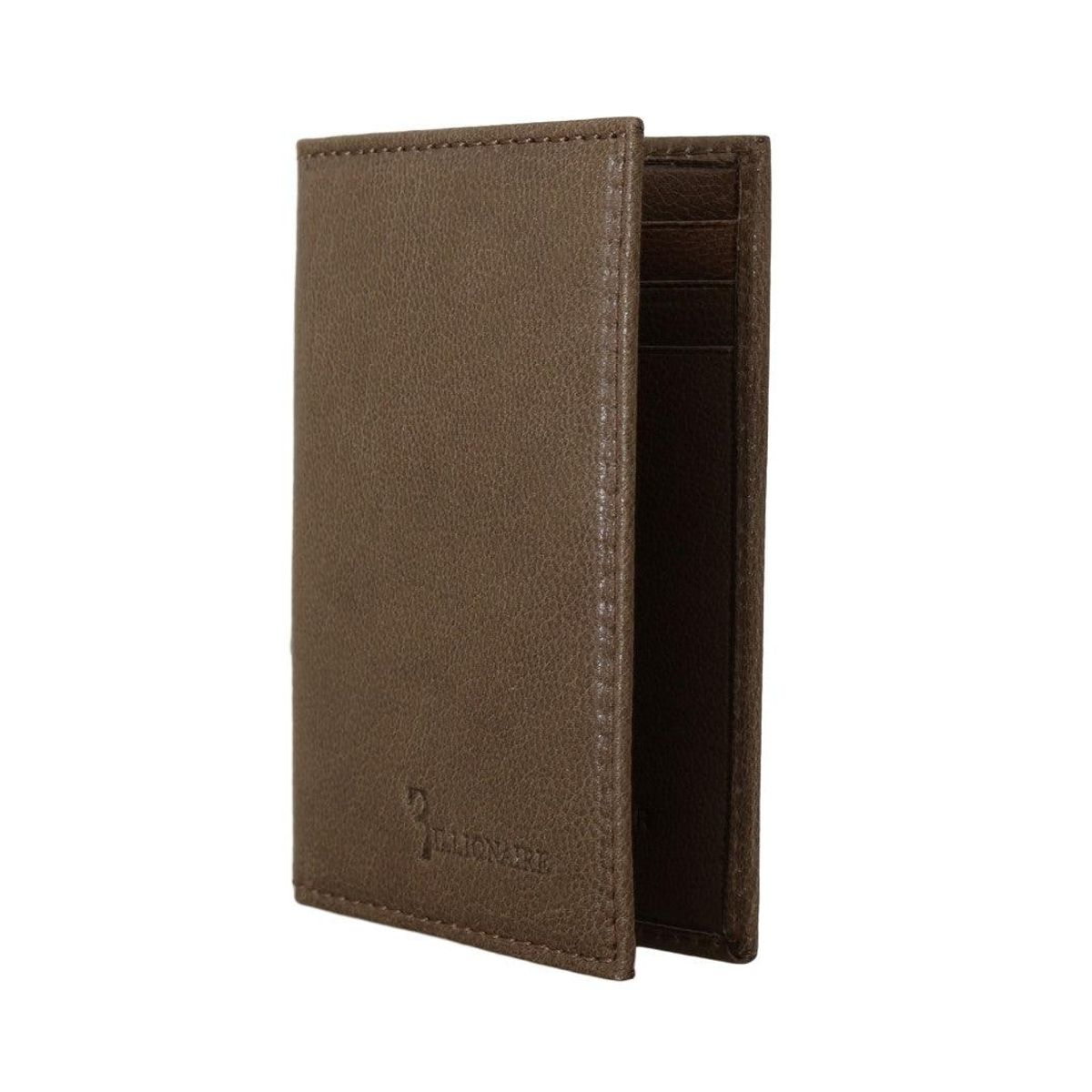 Billionaire Italian Couture Elegant Leather Herre Wallet in Brown