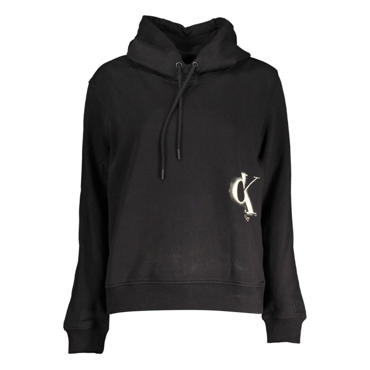 Calvin Klein Elegant Black Logo Hooded Sweatshirt