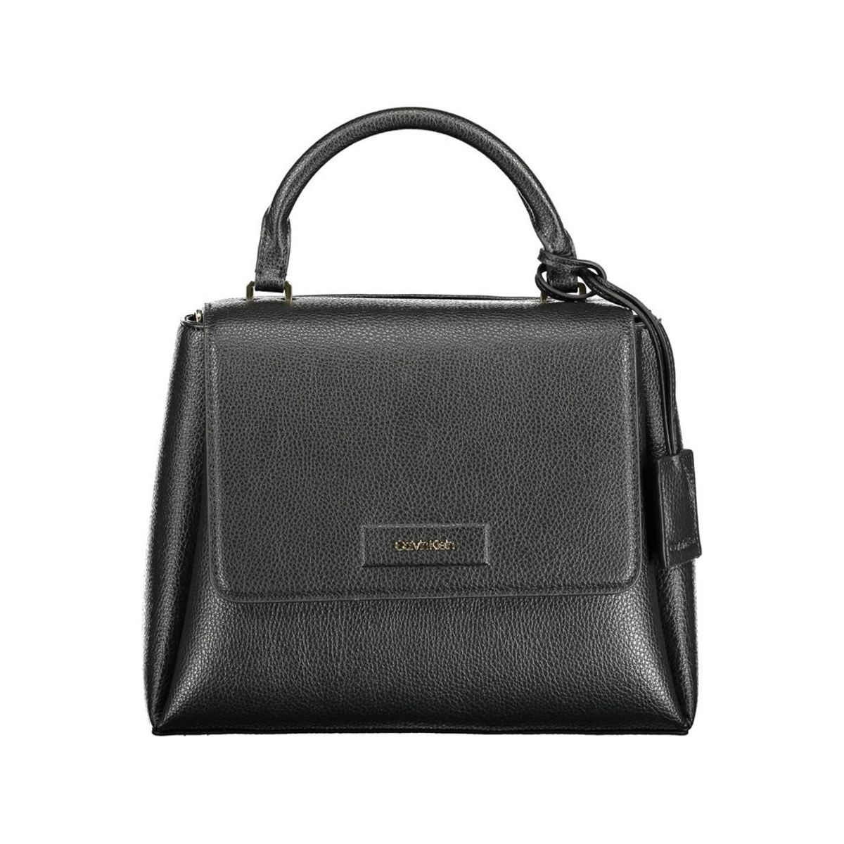 Calvin Klein Elegant Black Shoulder Bag with Magnetic Closure