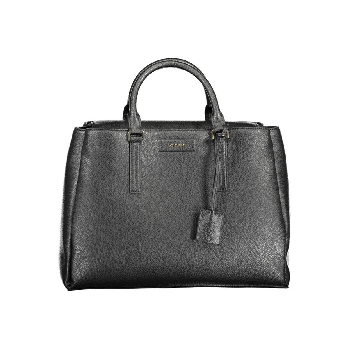 Calvin Klein Elegant Black Shoulder Bag with Chic Detailing