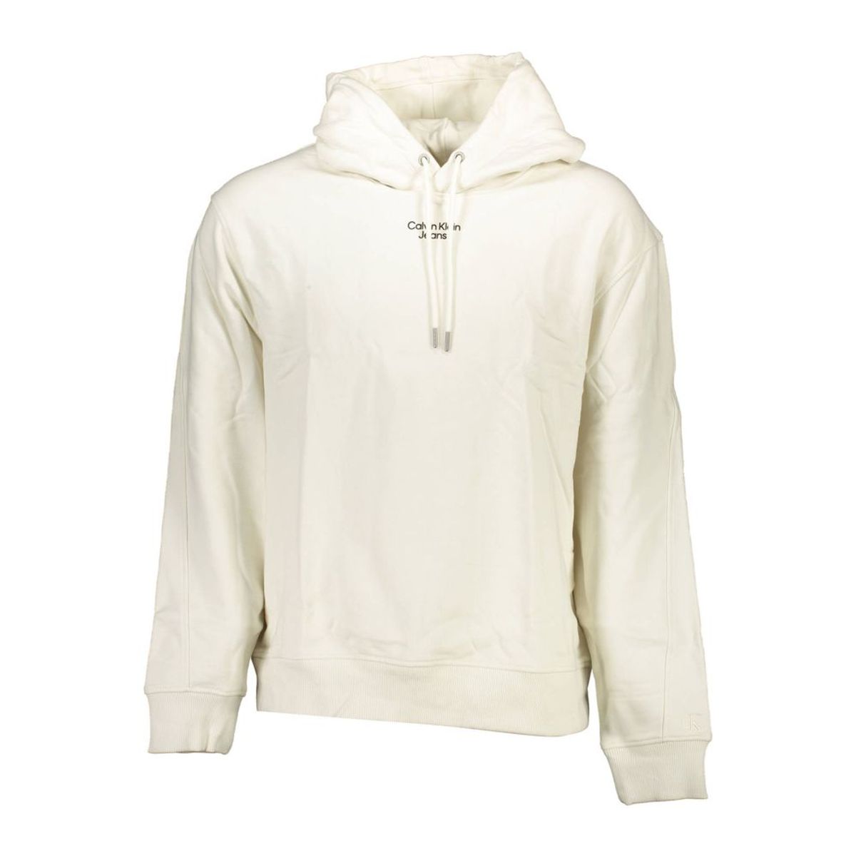 Calvin Klein Elegant White Cotton Hooded Sweatshirt