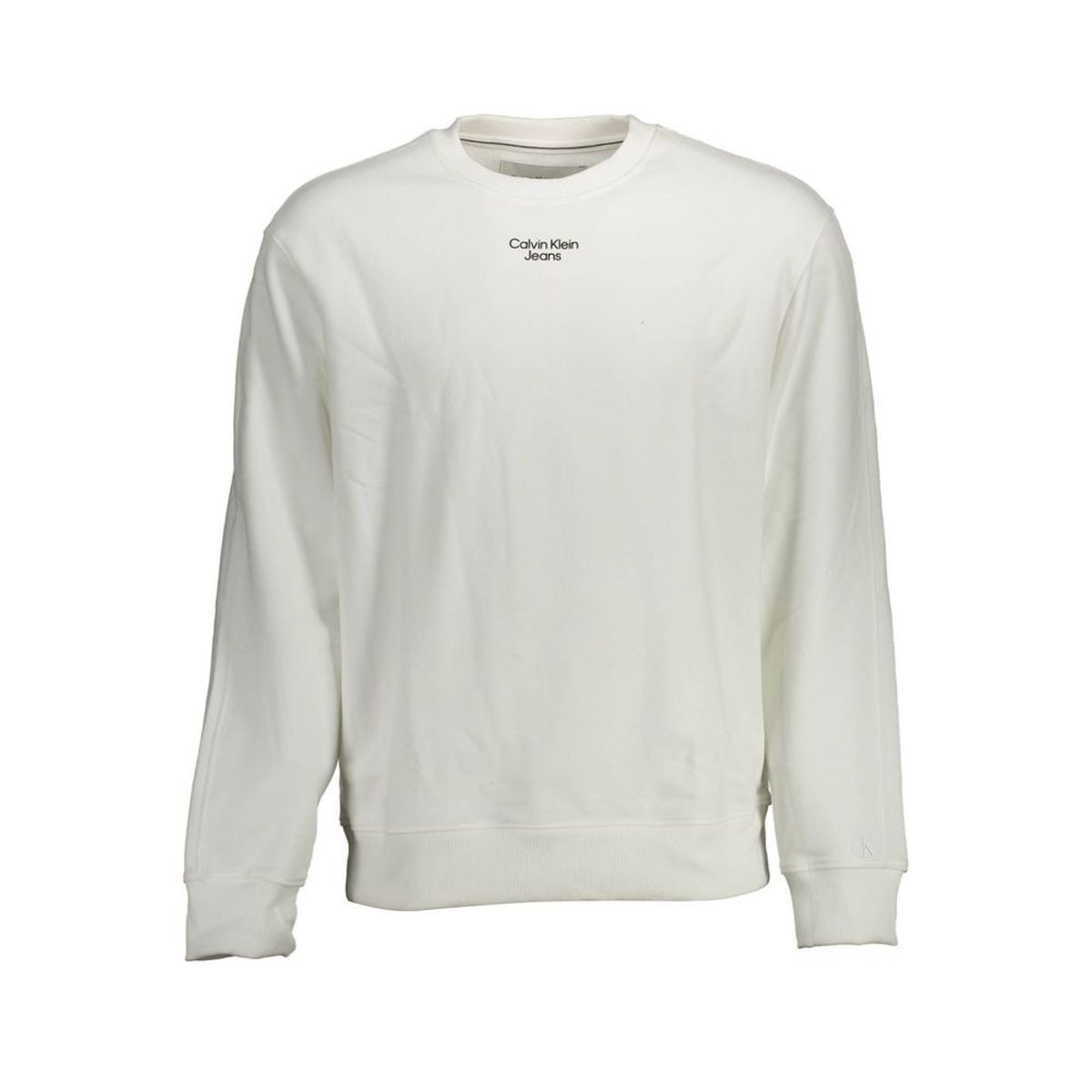 Calvin Klein Elegant White Cotton Sweater for Herre