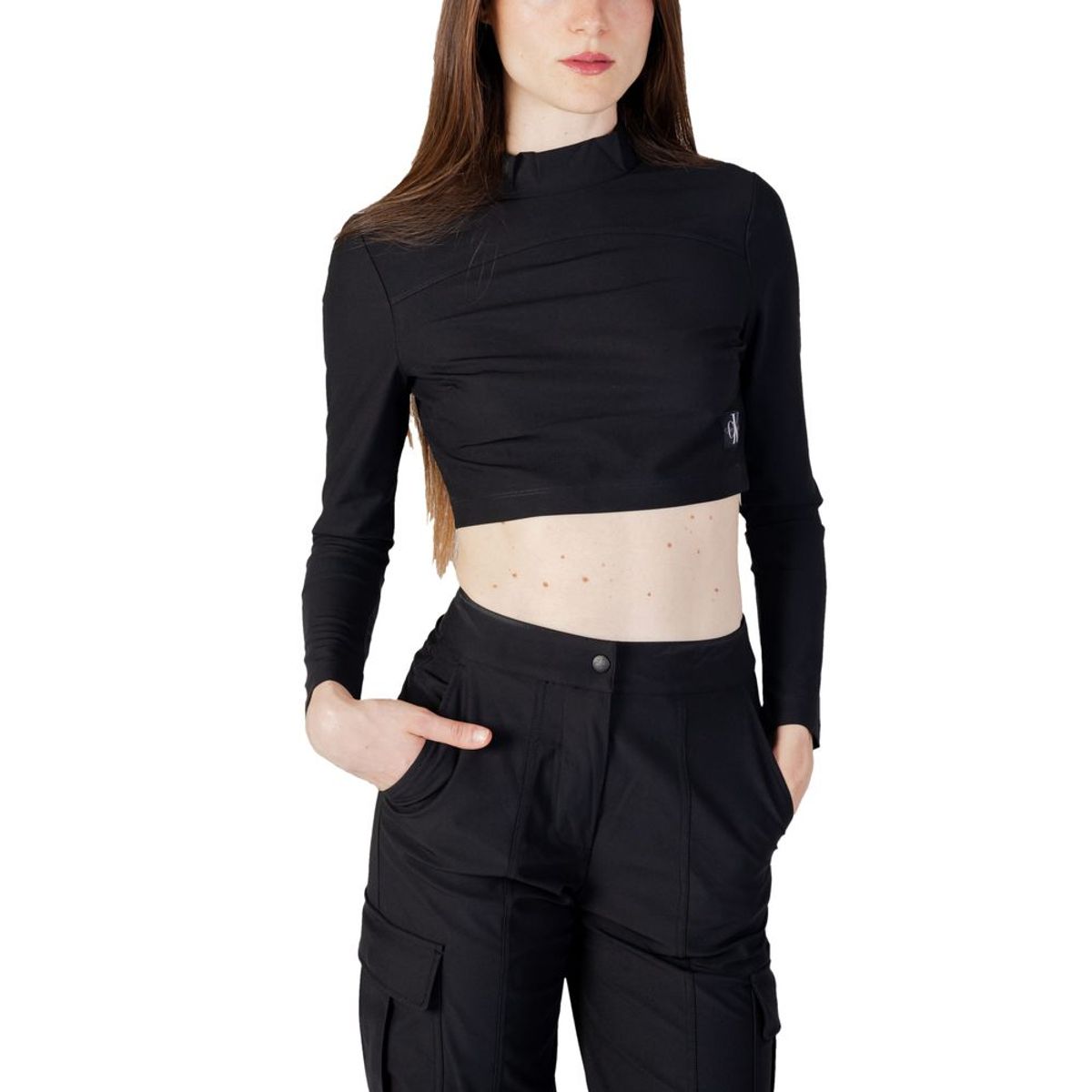 Calvin Klein Jeans Black Recycled Polyester Tops & T-Shirt