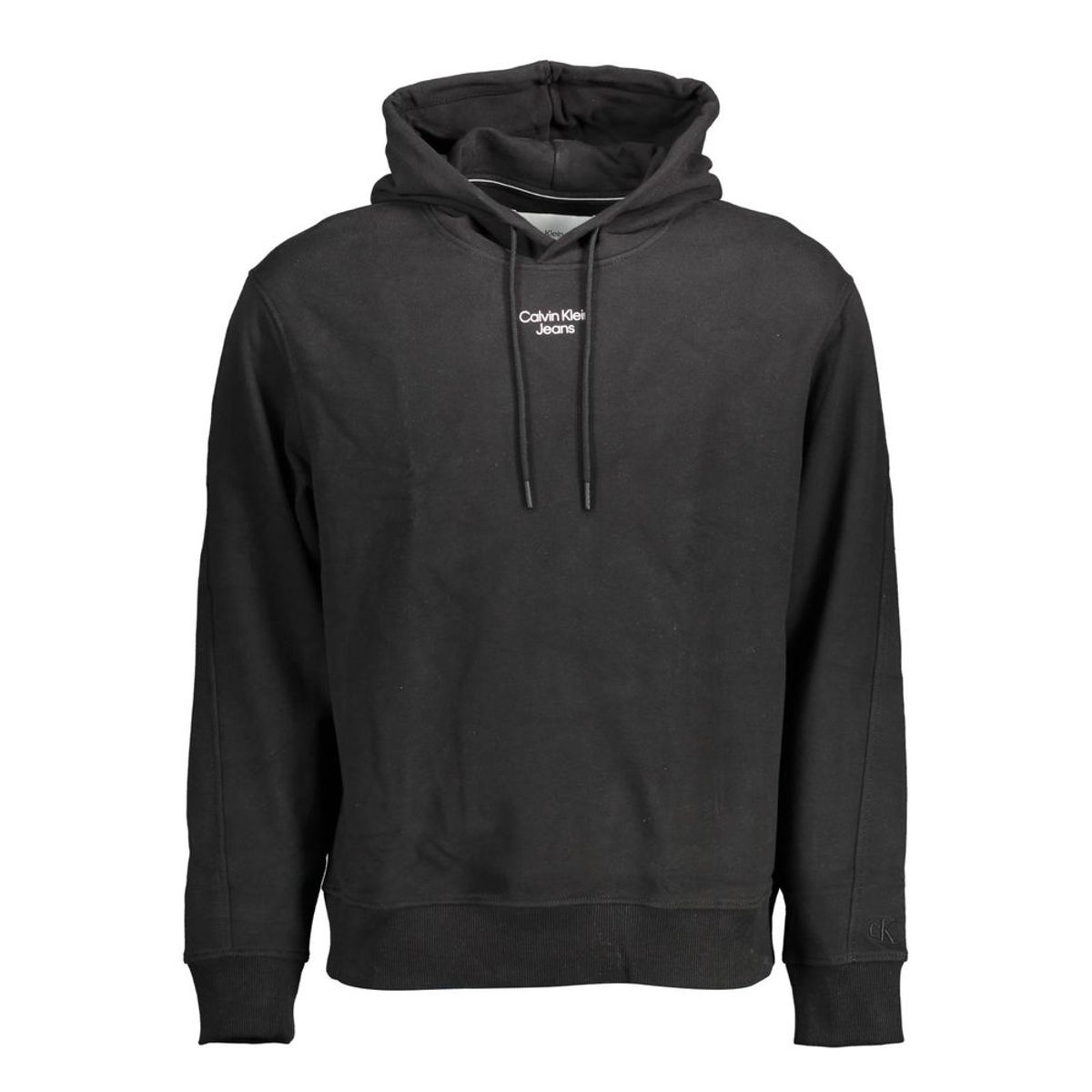 Calvin Klein Sleek Cotton Hooded Sweatshirt with Logo Print