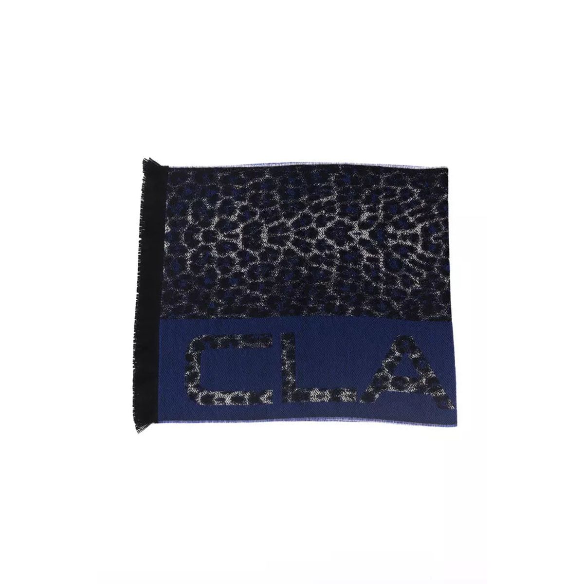 Cavalli Class Blue Wool Herre Scarf