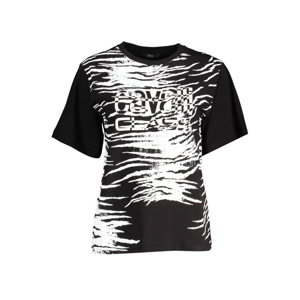 Cavalli Class Black Cotton Women T-Shirt