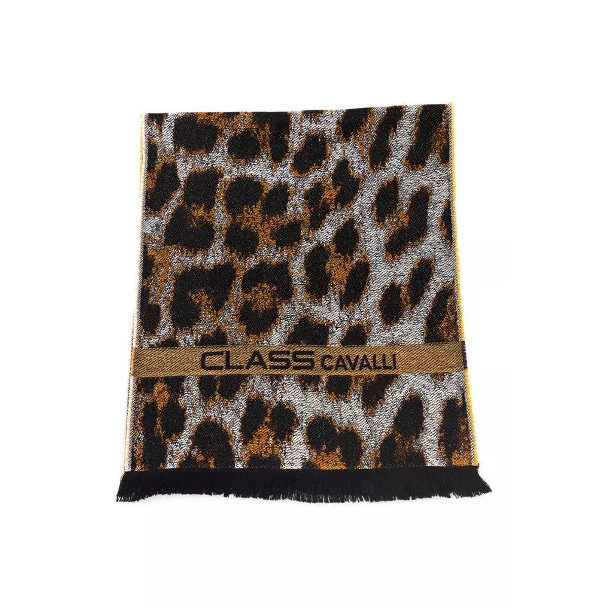 Cavalli Class Brown Wool Herre Scarf