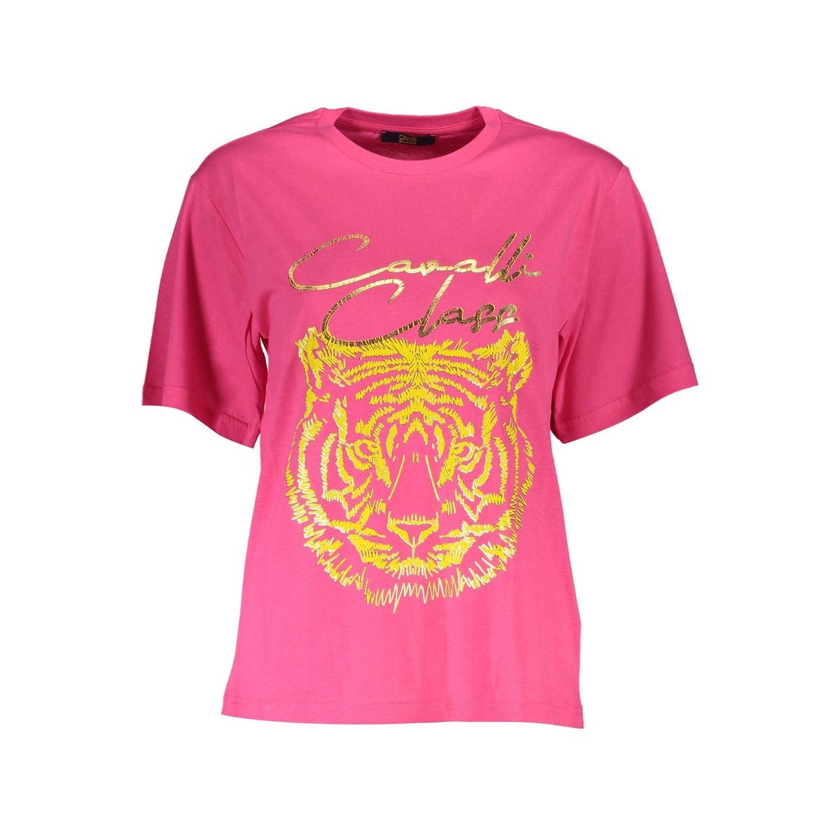 Cavalli Class Pink Cotton Women T-Shirt