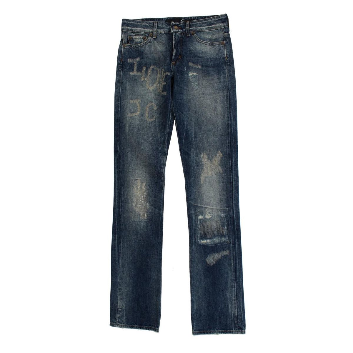 Cavalli Elegant Flare Fit Blue Denim Jeans