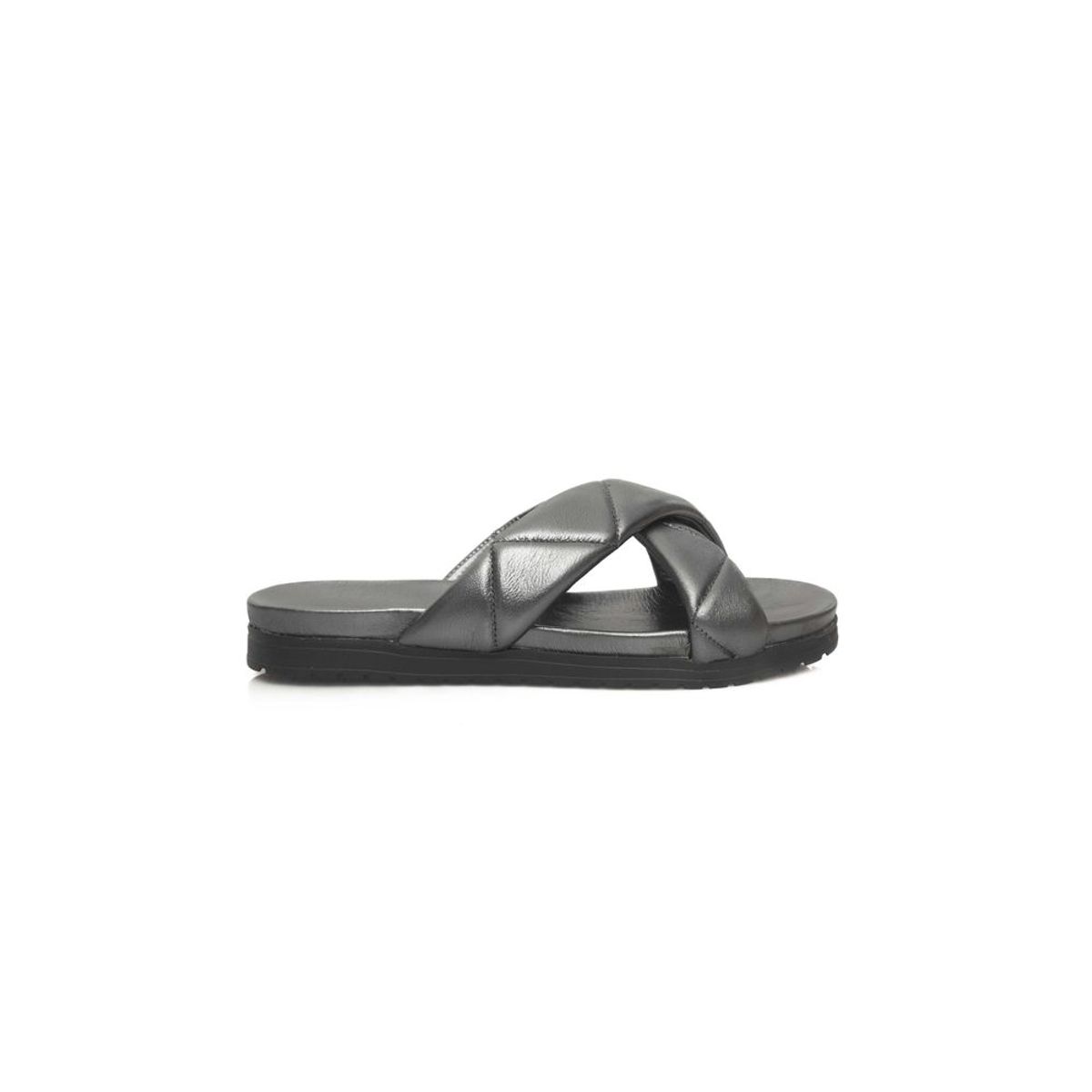 Cerruti 1881 Gray Sheepskin Women Sandal