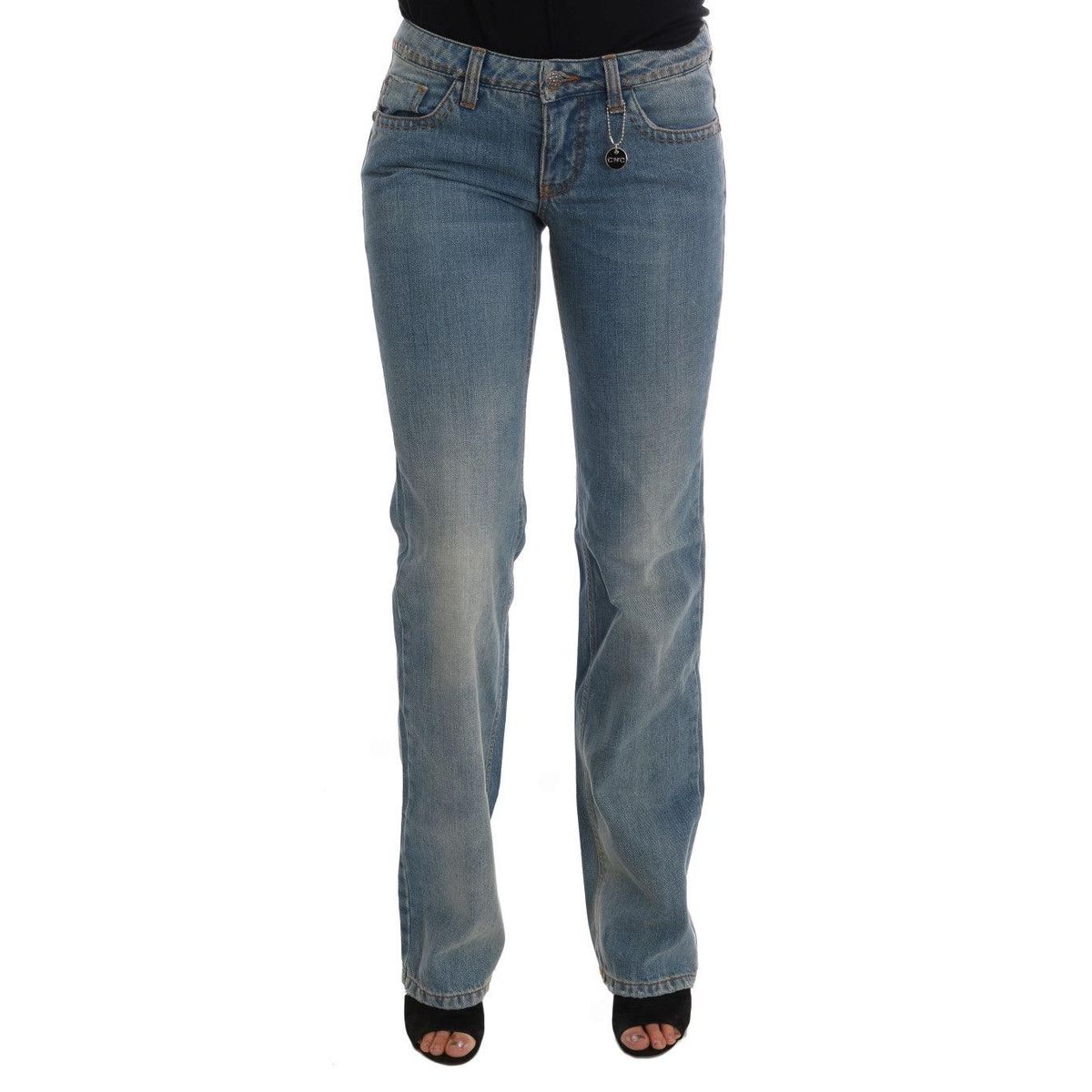 Costume National Chic Classic Fit Straight Blue Jeans