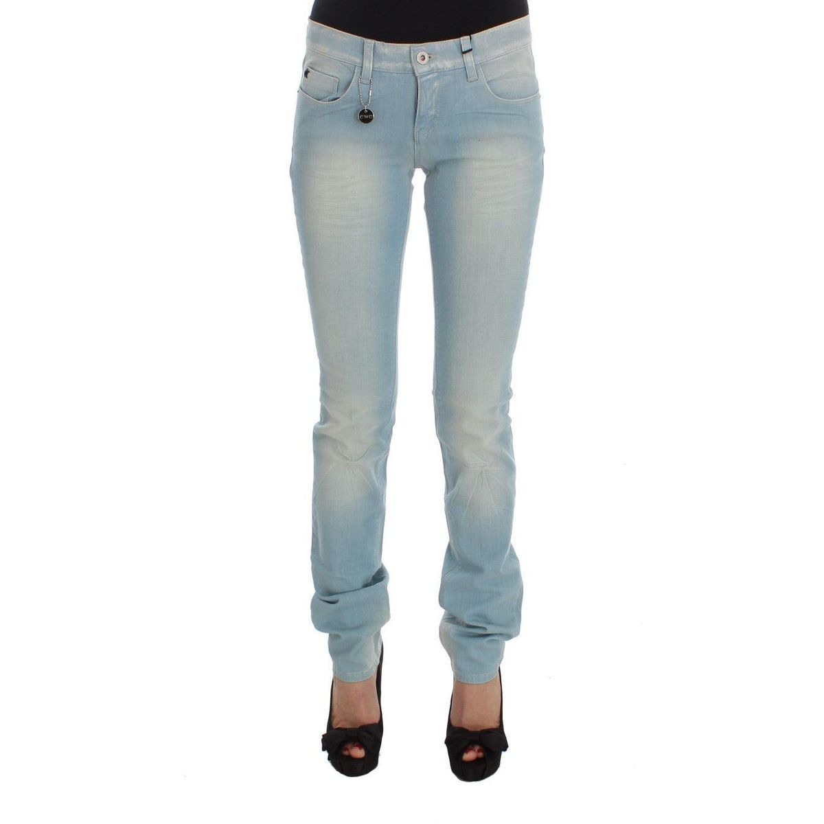 Costume National Chic Super Slim Blue Jeans