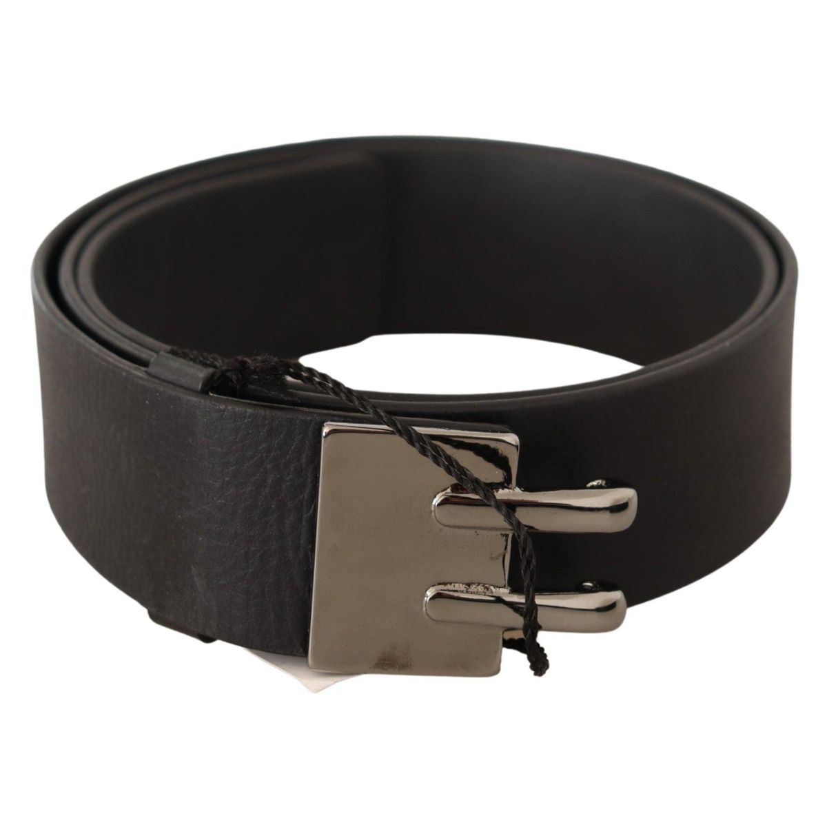 Costume National Elegant Black Leather Fashion Belt