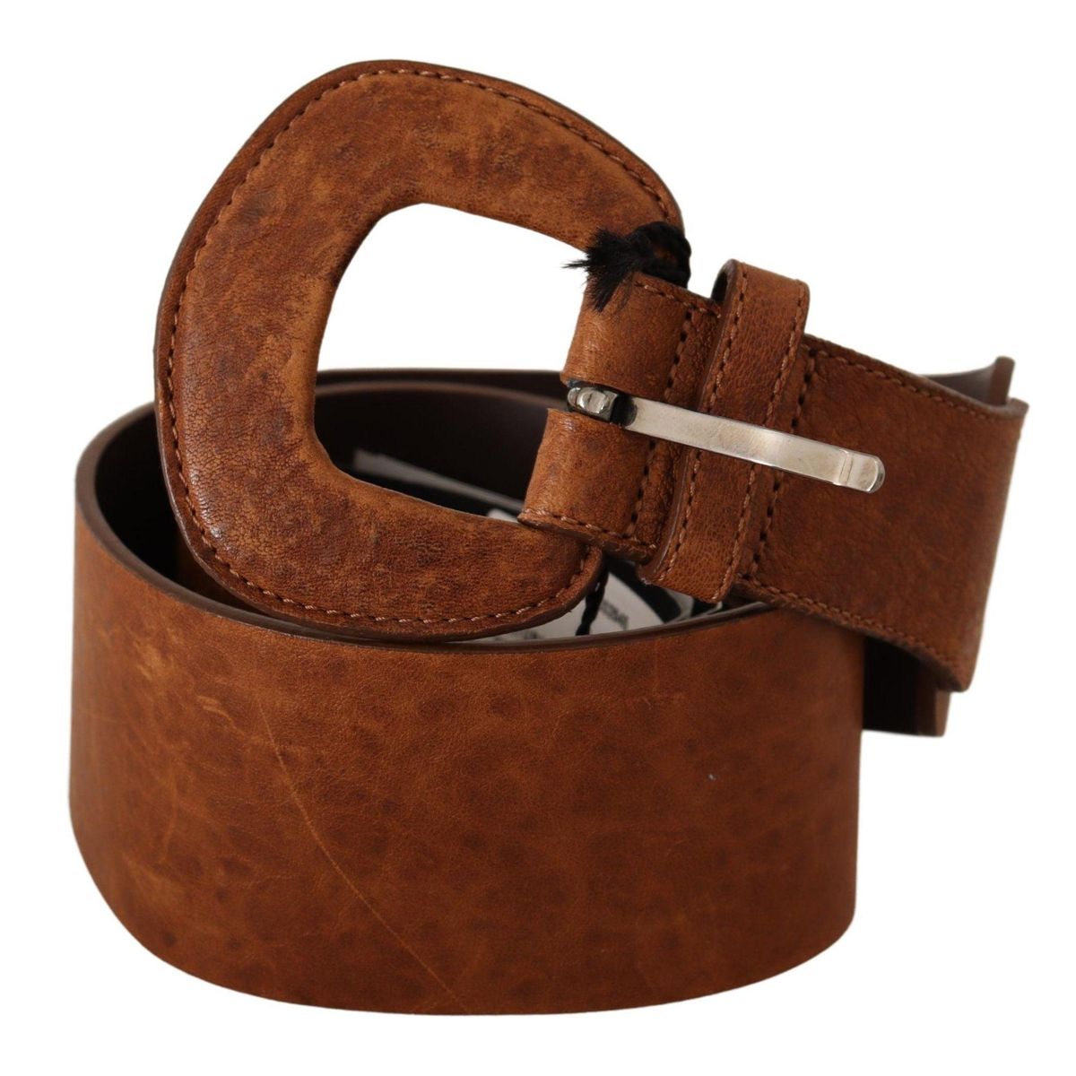 Costume National Elegant Brown Leather Fashion Belt